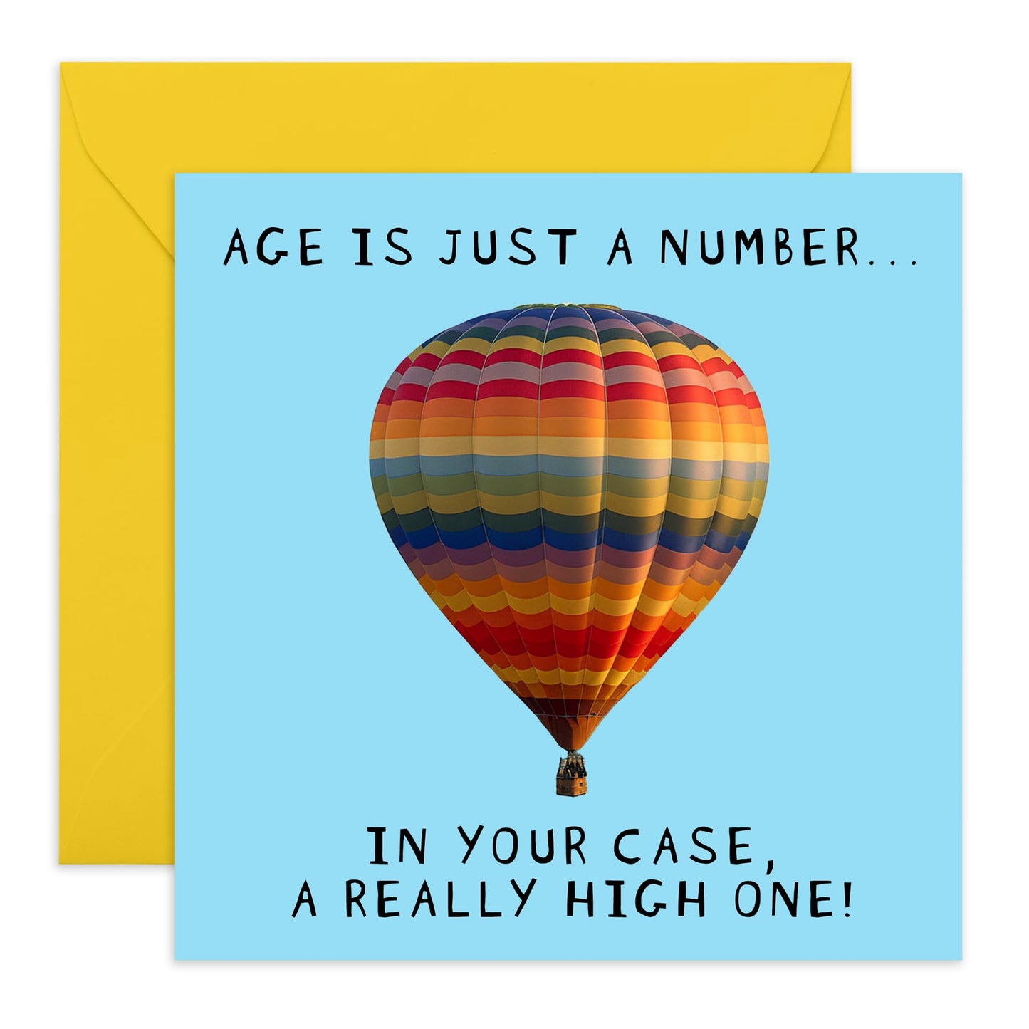 Birthday Card Jokes - 'A Really High One' - Funny Gift for Mum, Dad, Wife, Husband, Friends, BFFs, Coworkers, Buddy, Mate - Fly High - Comes with Fun Stickers