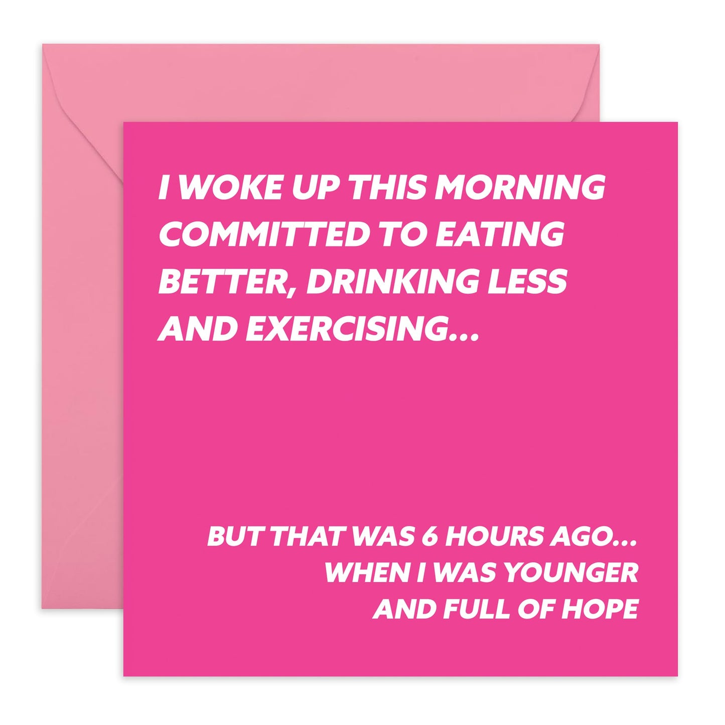 Funny Birthday Cards for Women Men - Failed Healthy Lifestyle - Sarcastic Greeting Cards For Friends, Mum, Dad, Son, Daughter, BFF, Bestie, Wife, Husband - Mothers Day Card - Comes With Fun Stickers