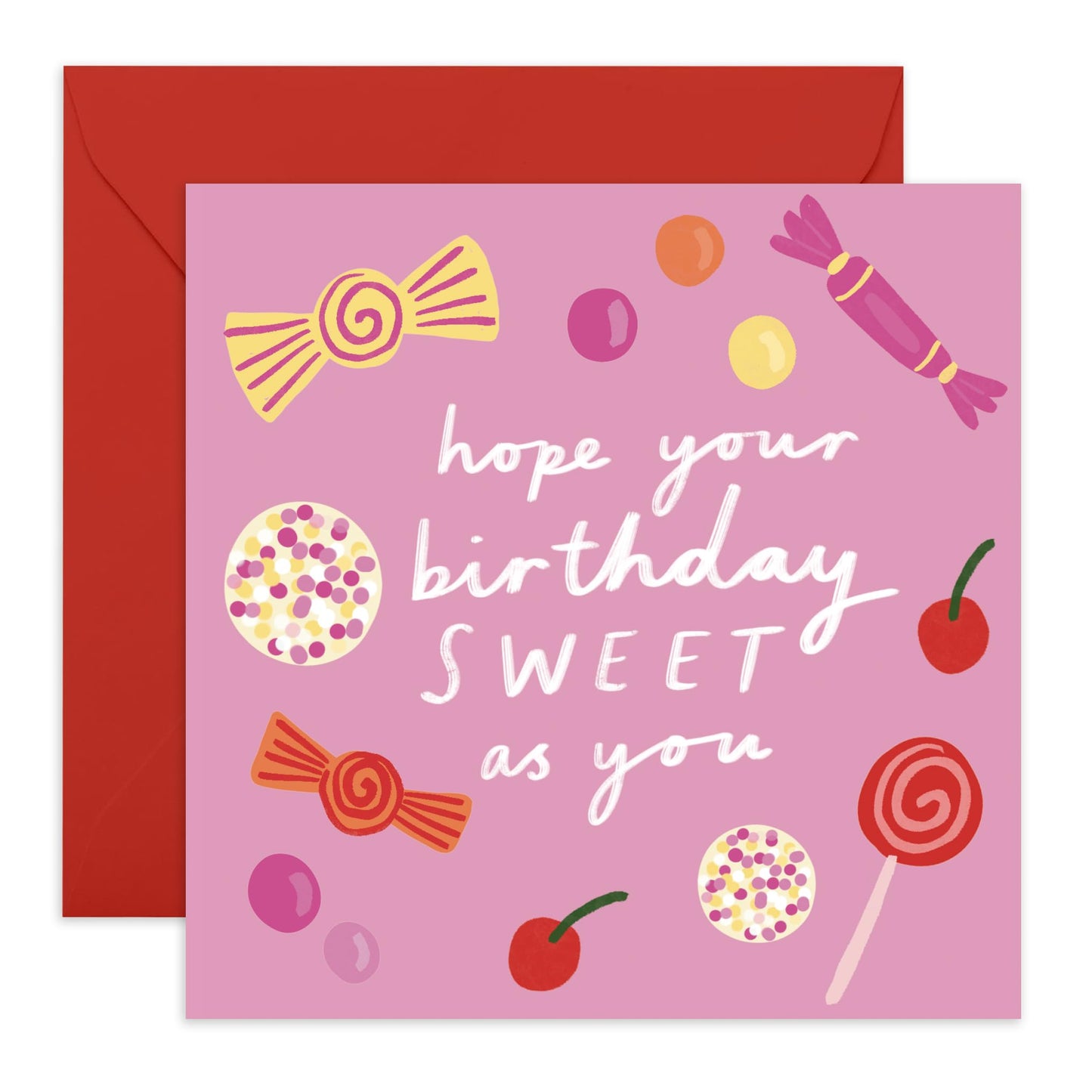 Candies Birthday Card - 'Sweets Birthday' - Gifts for Best Friends, Besties, BFF,Girlfriends, Sister, Sis, Gals, Wife, Girlfriend, Her - Sugar Rush - Comes with Fun Stickers
