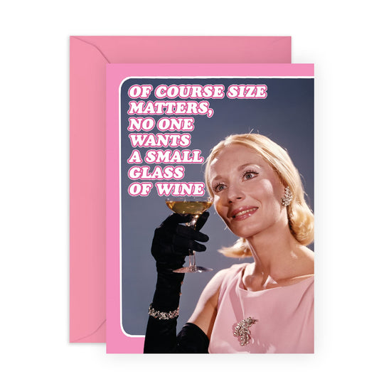 Funny Birthday Cards For Women - 'Size Matters' - Inappropriate Humour Best Friend Birthday Card - Greeting Cards Birthday Female - Sister Birthday Card - Cheeky Bride To Be Card - By Central 23