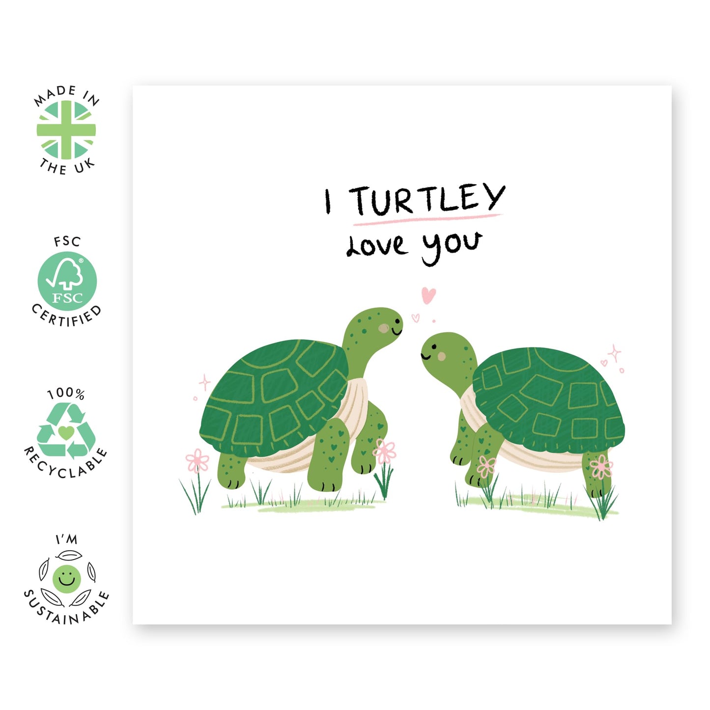 Valentines Card For Girlfriend Boyfriend Partner - I Turtly Love You - Wedding Anniversary Card For Husband Wife - Romantic Anniversary Card For Him - Comes With Fun Stickers By Central 23