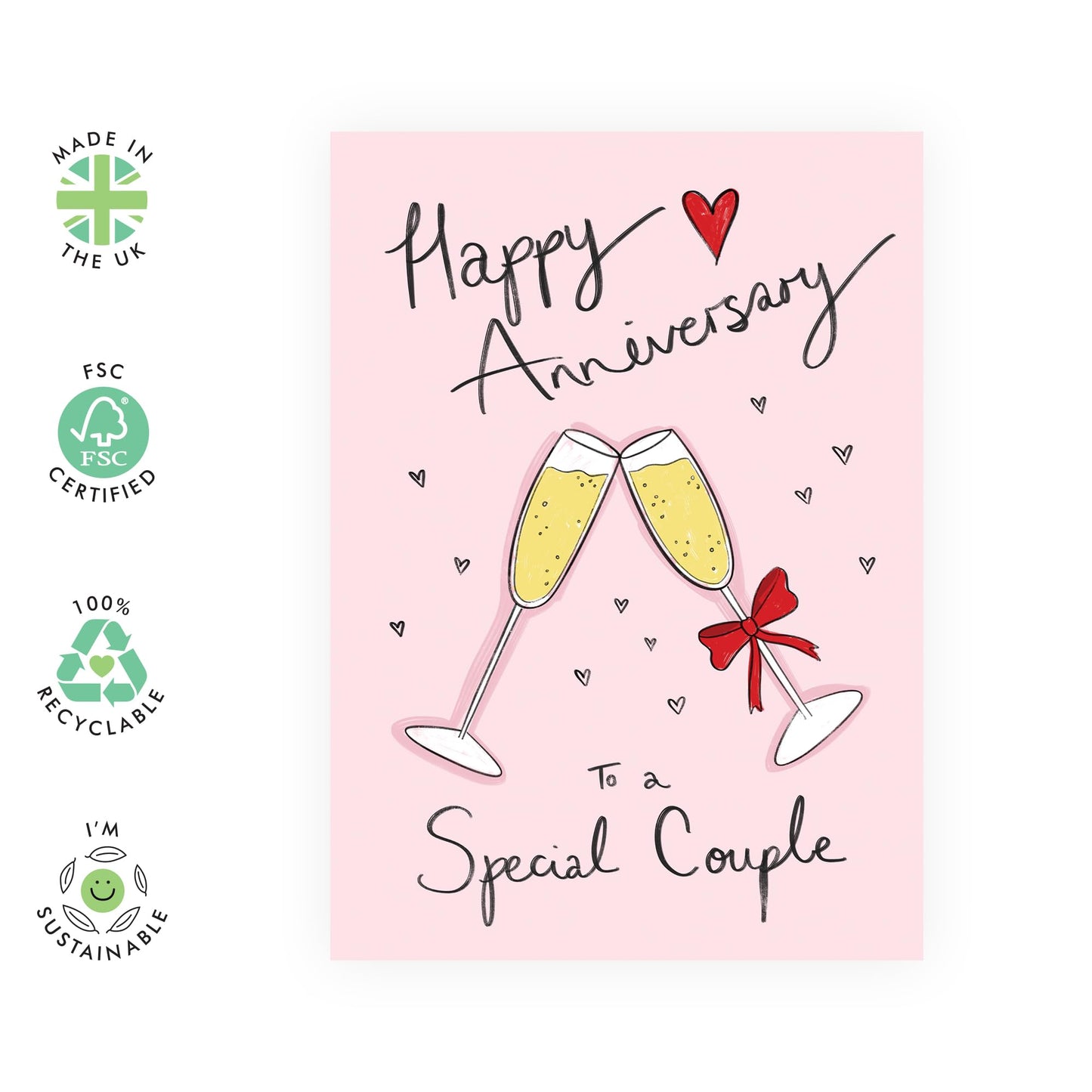 Greeting Card - 'ANNIVERSARY SPECIAL COUPLE' - Perfect for Celebrating Your Unique Bond and Milestone - Ideal for Adding a Touch of Appreciation to Your Special Day - Comes With Stickers By Central 23