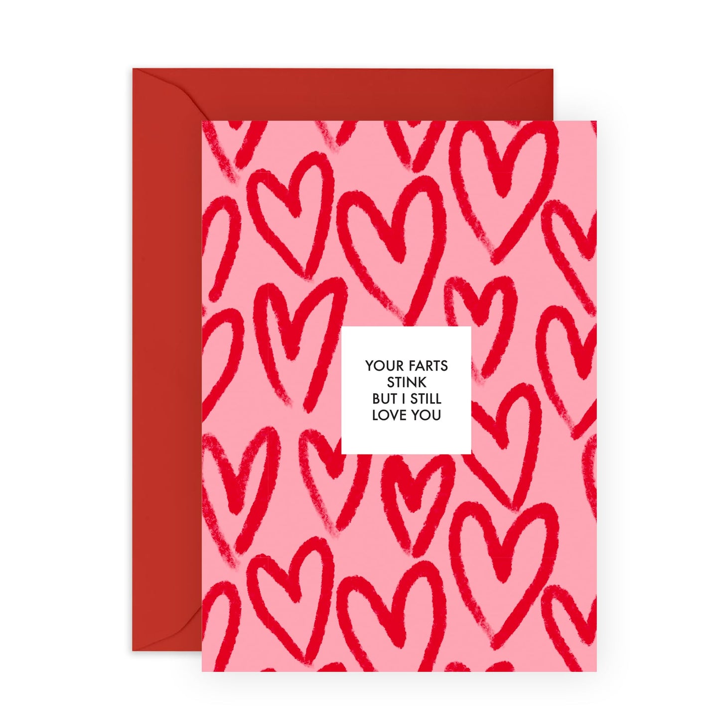 Funny Valentines Day Card - 'Your Farts Stink' - Gifts for Him, Her, Husband, Wife, Girlfriend, Boyfriend, Babe, Fiance - Against All Odds - Comes with Fun Stickers