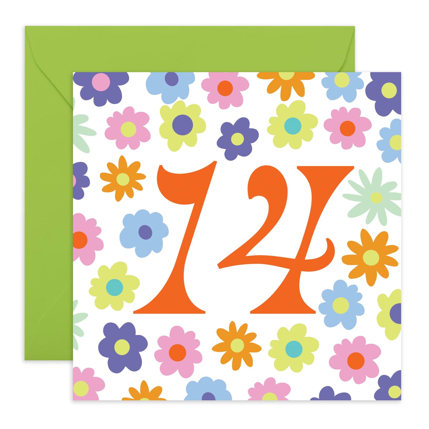 14th Birthday Card For Girl - Rainbow Floral 14 - Happy 14th Birthday Cards For Teens - 14th Bday - Gift For Daughter Niece Granddaughter - Fourteen Year Old - Comes With Fun Stickers - By Central 23