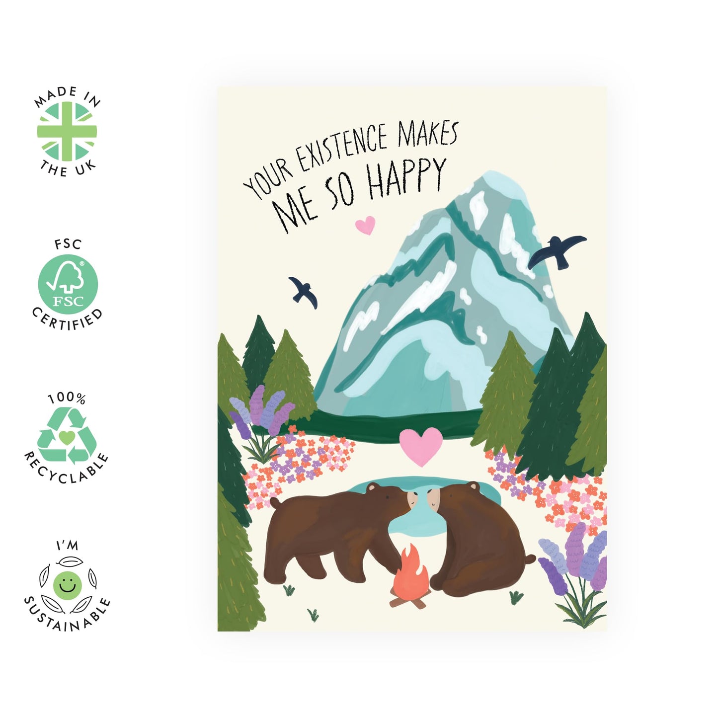Love Cards For Boyfriend Girlfriend - Your Existence Makes Me So Happy - Anniversary Card For Husband Wife - Greeting Cards Fiance - I Love You Gifts Him Her - Comes With Fun Stickers By Central 23