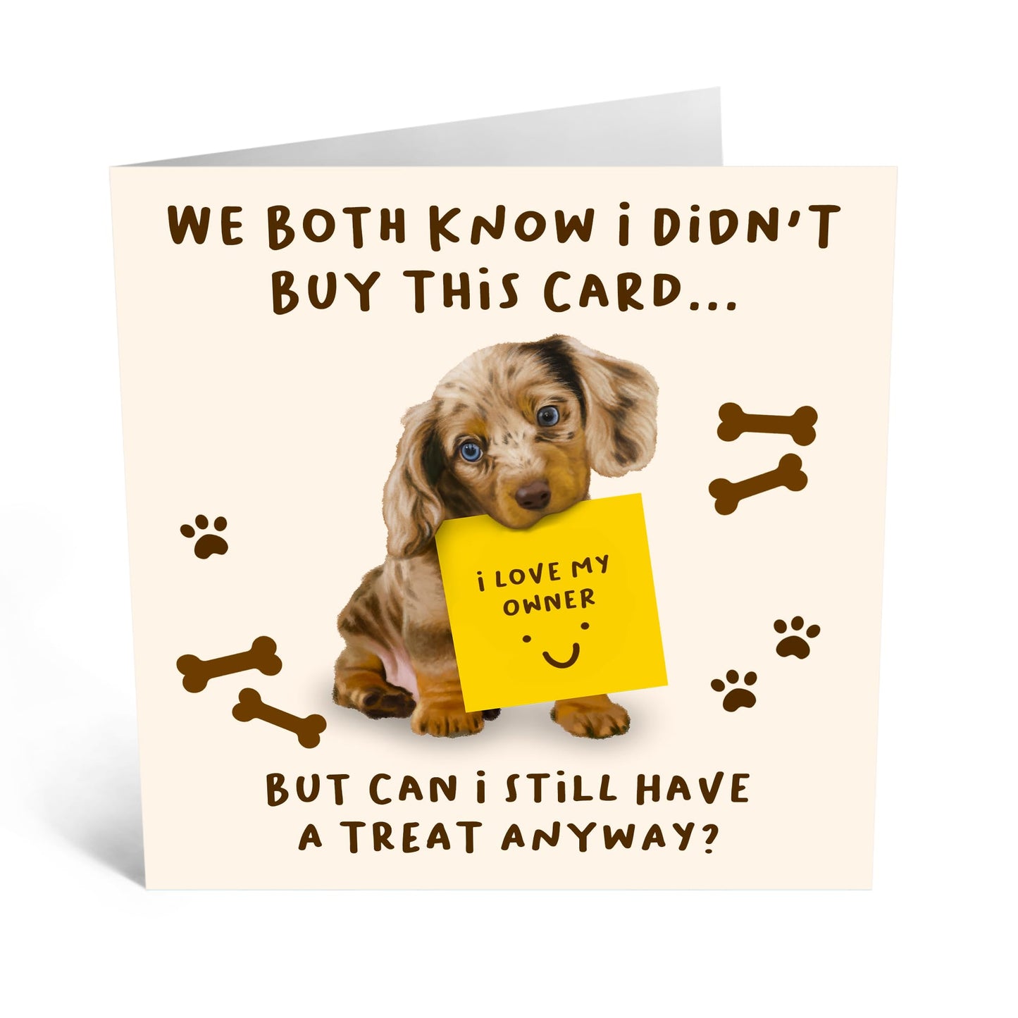 Birthday Card - 'DOG DIDN'T BUY THIS CARD' - Perfect for Celebrating with a Humorous Twist - Ideal for Him, Her, Friends, Family, or Anyone Who Enjoys a Good Laugh - Comes With Stickers By Central 23