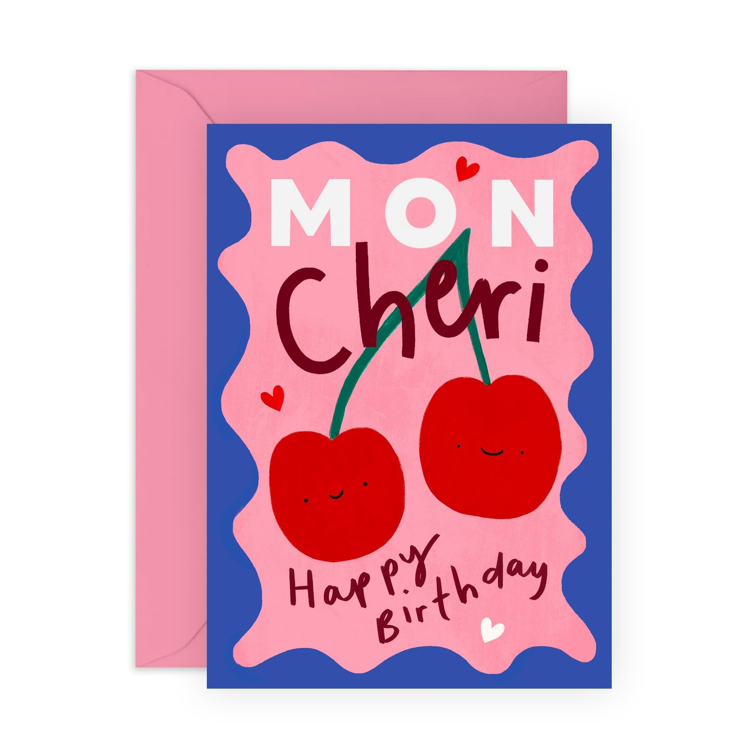 Happy Birthday Card My Dear – “Mon Chéri” Romantic & Fun Greeting Card for Wife, Husband, Girlfriend, Boyfriend, Partner, Spouse, Son, Daughter, Family, Friends - French Way -Comes with Fun Stickers