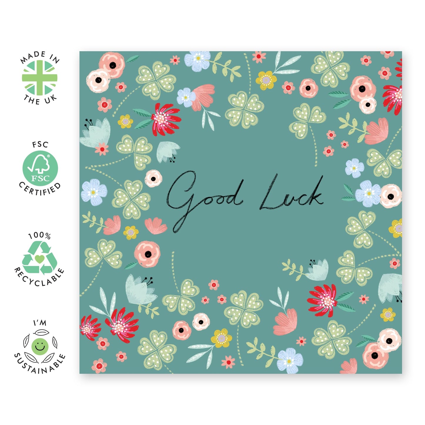 Congratulations Card For Women Men - Good Luck Flowers- Congratulations On Your New Job Colleagues - Graduation Brother Sister - Friendship Gifts - Comes With Fun Stickers By Central 23