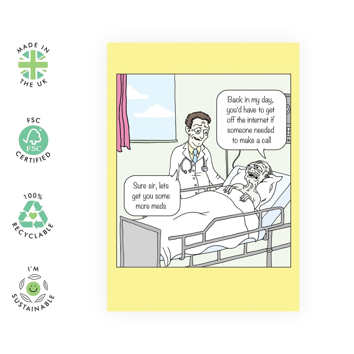 Dad Birthday Card - Back In My Day - Mum Birthday Card - Humorous Greeting Cards For Men Women - Age Joke Banter - For Nan Grandad - Comes With Stickers - By Central 23