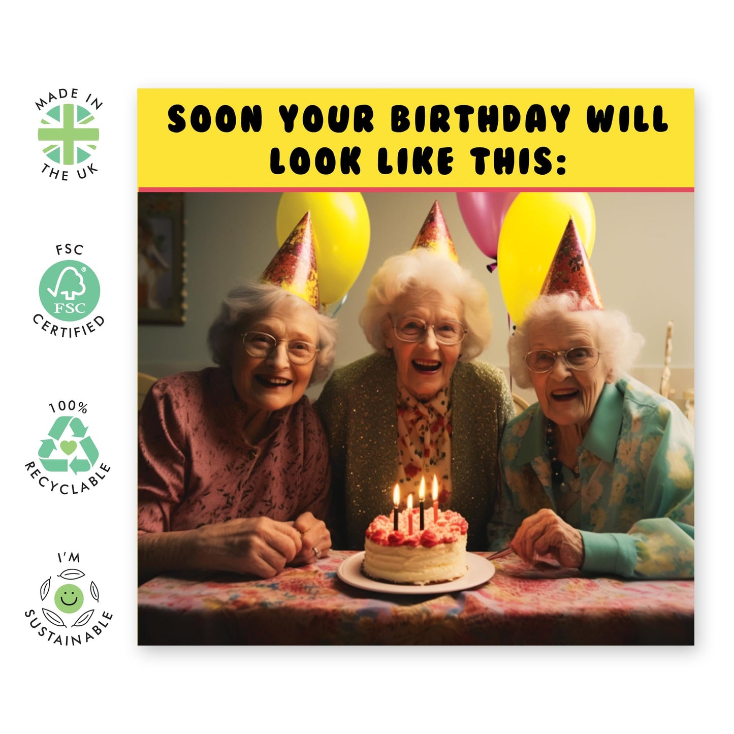 Birthday Card For Her - Soon Your Birthday Will Look Like This - Humour Birthday Cards For Wife - Mum Mummy - For Female Friend - Comes With Fun Stickers By Central 23