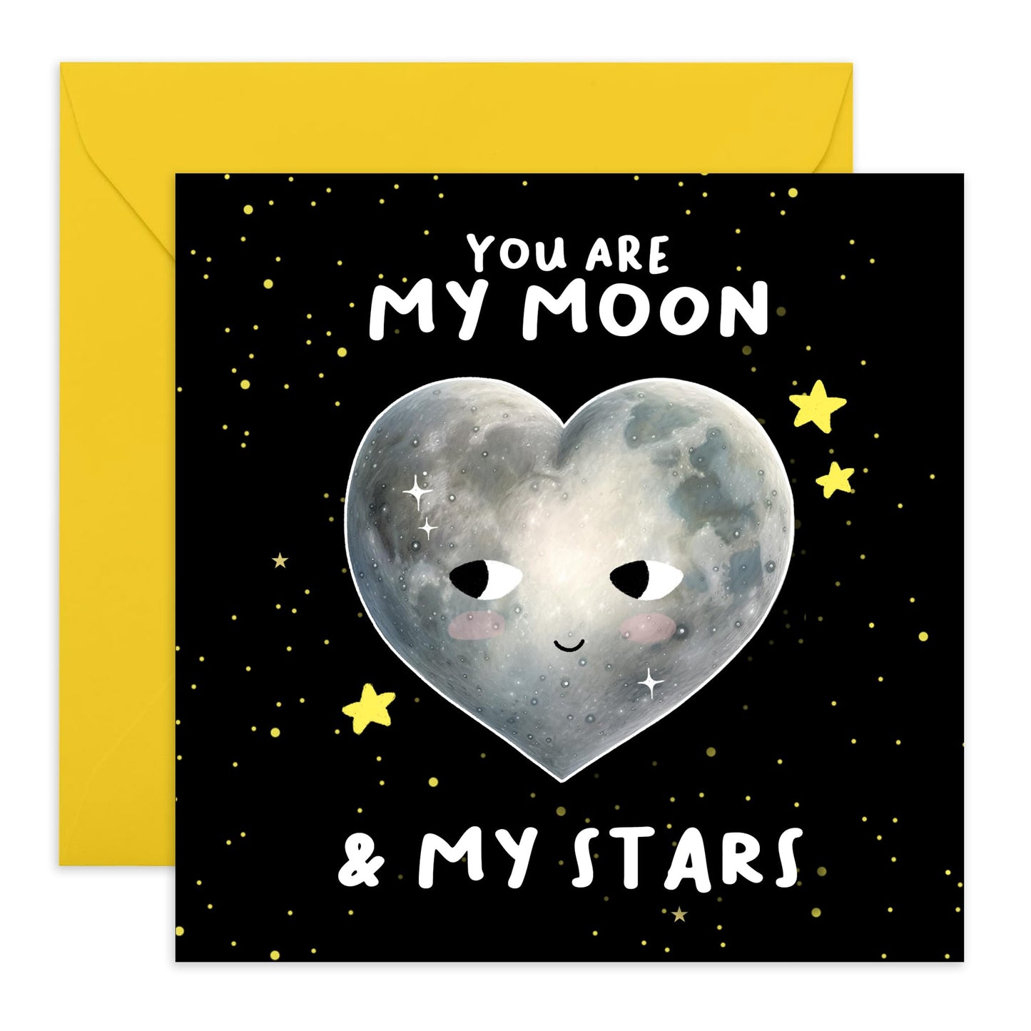I Love You Cards For Boyfriend Girlfriend - You Are My Moon And My Stars - Sweet Anniversary Card For Couple Husband Wife - Valentine's Day Cards For Her Him - Comes With Stickers By Central 23