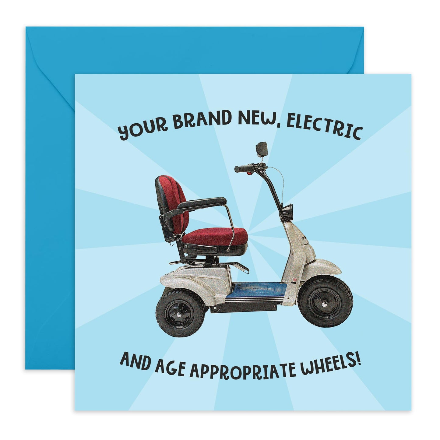 Funny Birthday Card For Mum Dad - Age Appropriate Wheels - Humorous Banter - Birthday Cards For Men Women - Gifts For Grandad Nana Uncle Auntie - Comes With Stickers - By Central 23