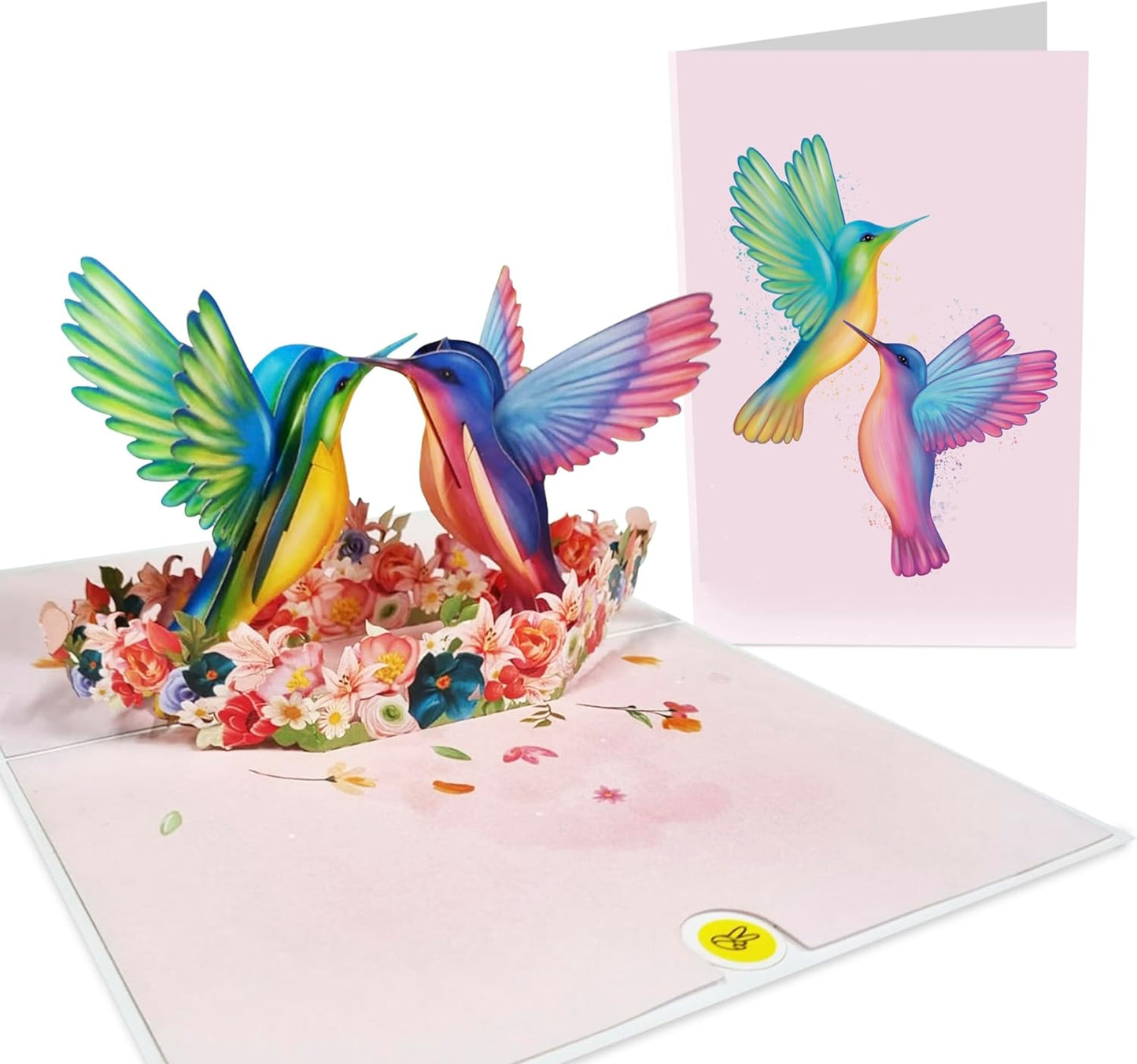 Cute Pop Up Card - Hummingbird - For Men Women Him Her