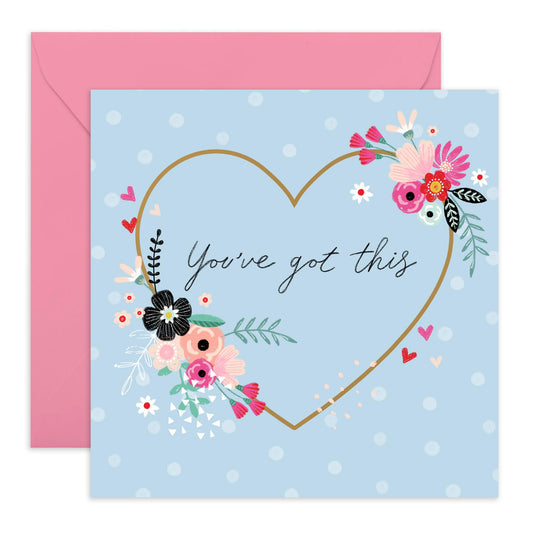 Congratulations On Your New Job Card - You've Got This Wreath - Congratulations On Your New Job Colleagues - Affirmation Gifts For Women Him Her - Comes With Fun Stickers By Central 23
