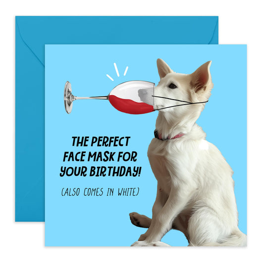 Birthday Card - 'BIRTHDAY FACE MASK' - Perfect for Celebrating with a Fun and Relaxing Twist - Ideal for Adding a Touch of Pampering and Humor to Their Special Day - Comes With Stickers By Central 23