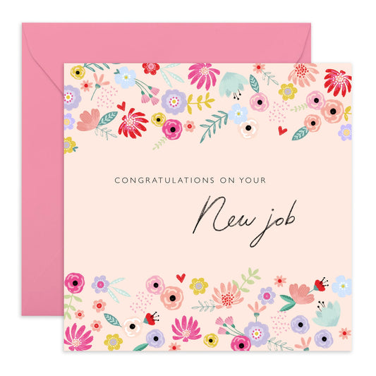 Congratulations On Your New Job Card - Congratulations New Job - Greeting Card Husband Wife Son Daughter Boyfriend Girlfriend - Comes With Fun Stickers By Central 23