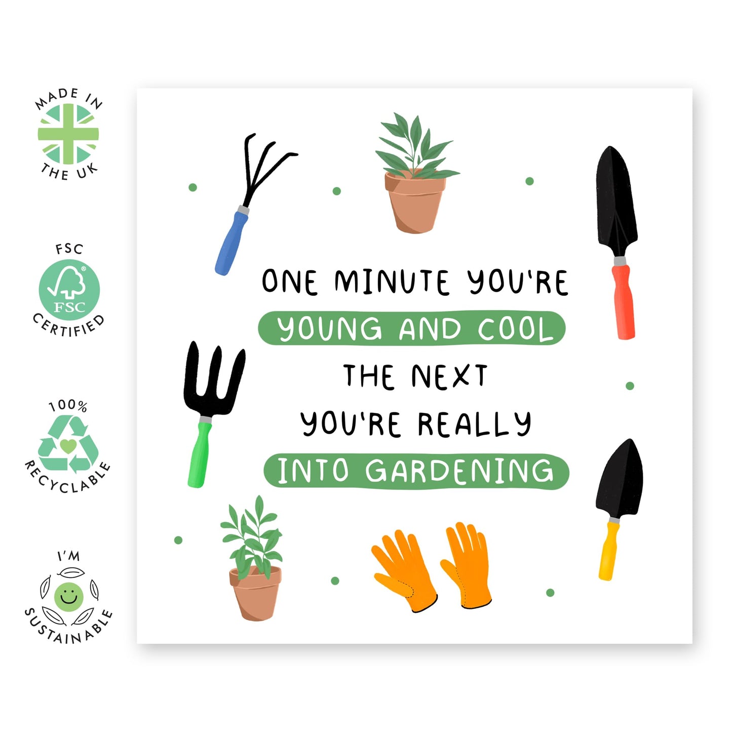 Birthday Card Joke On Aging - 'Really Into Gardening' - Gifts for Friends, Dad, Mum, Aunties, Cousin, Colleagues, Co-Workers, Her, Girls, Officemates, Cousin - Getting Old - Comes with Fun Stickers