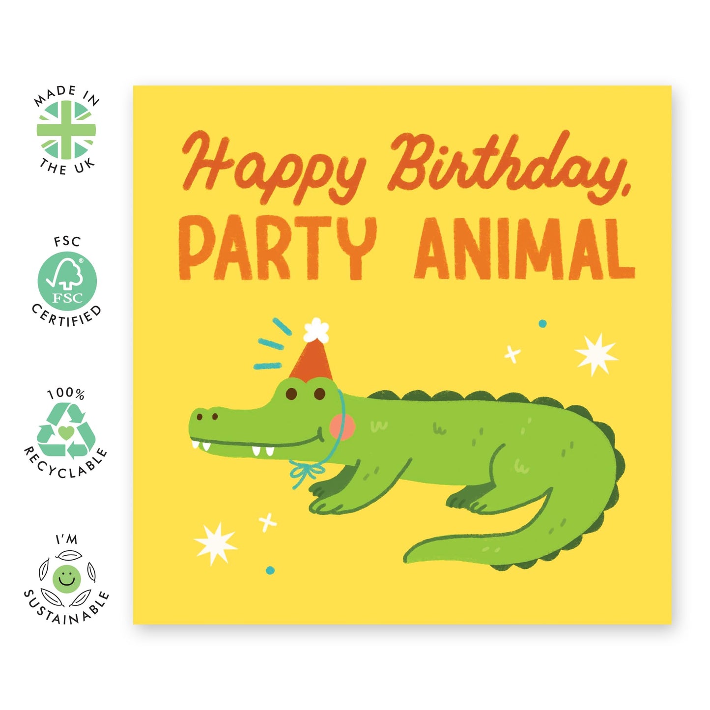 Birthday Cards For Men Women - Party Animal - Best Friend Birthday Card For Him Her - Greeting Cards Friends Bestie Bff Coworker - Comes With Stickers By Central 23
