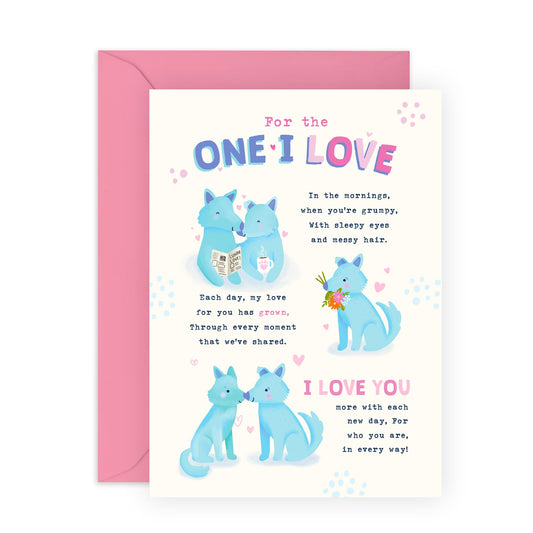 Elegant Greeting Card - 'WOLVES LOVE POEM' - Ideal for Romantic Occasions with a Touch of Natures Majesty - Perfect for Expressing Deep Feelings with a Poetic Flair - Comes with Stickers by Central 23