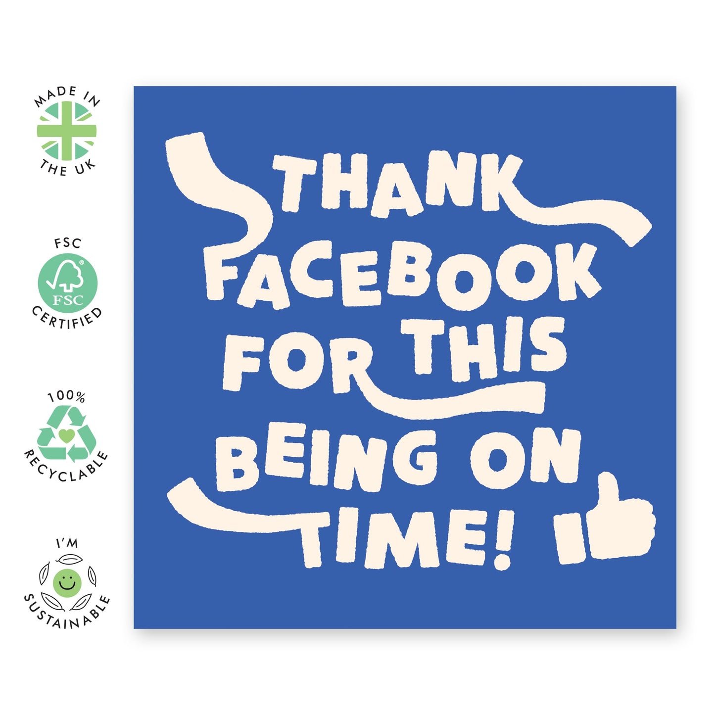 Funny Birthday Cards For Men Women - Thank Facebook For This! - Jokes Puns - Sarcastic Greeting Card And Envelopes - Gifts For Mum Dad Nan Uncle Son Granddaughter - Comes With Stickers By Central 23
