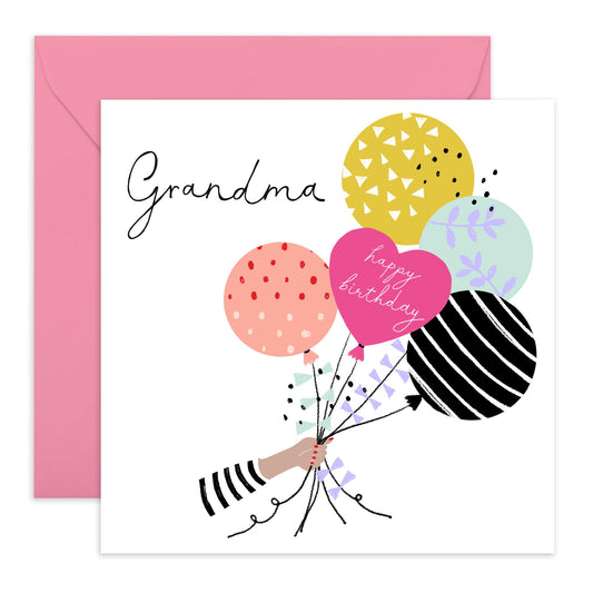 Grandma Birthday Card - Happy Birthday Card For Her - Grandma Gifts For Women Nana Nanny Grandmother - Comes With Stickers By Central 23