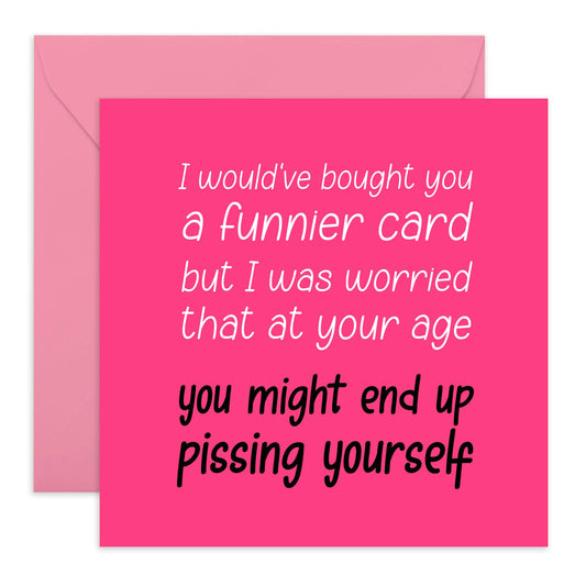 Birthday Cards For Women - Might Piss Yourself - Funny Birthday Card - Female Birthday Gifts - Gifts For Sister Friend Mum Ladies - Comes With Fun Stickers By Central 23