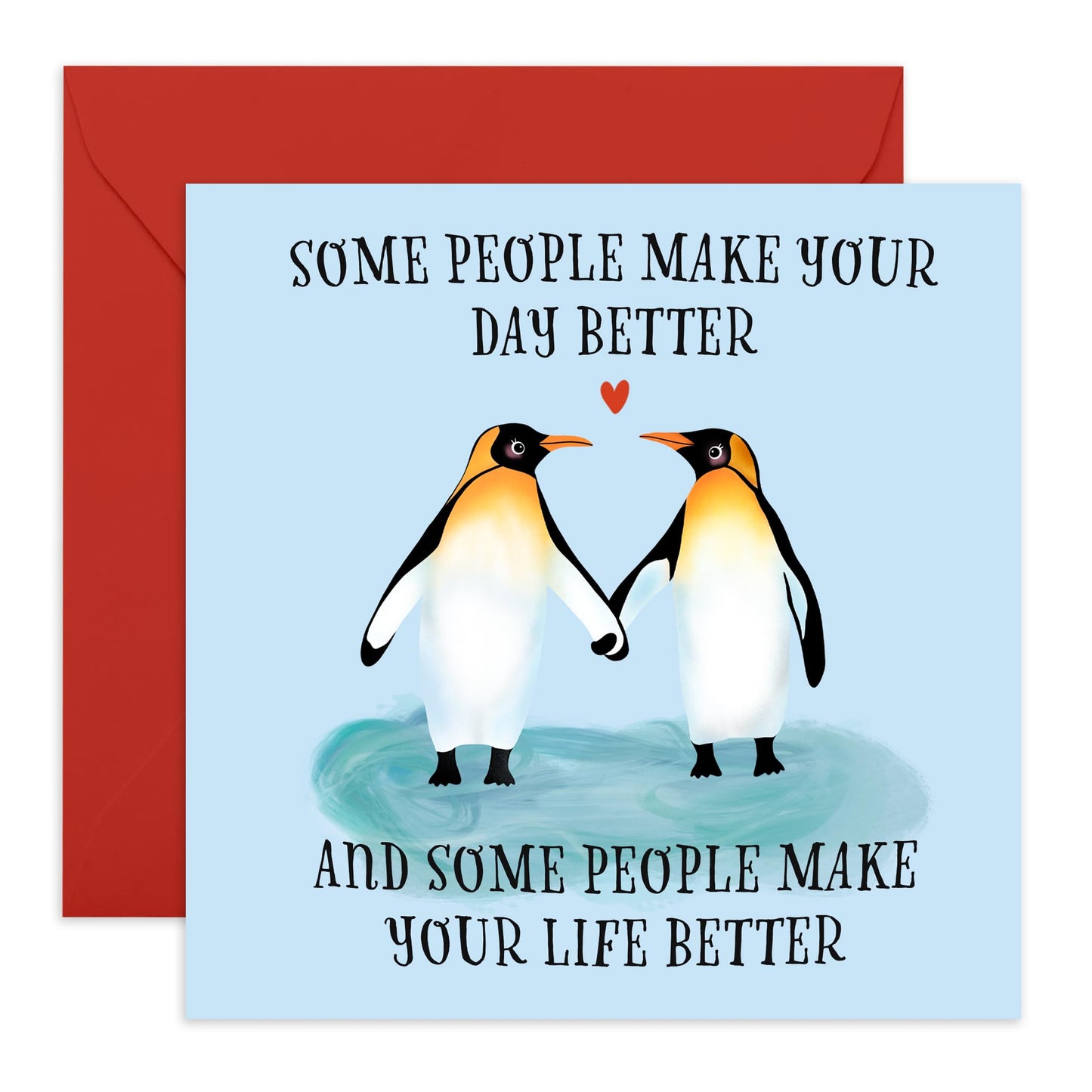 Cute Anniversary Card - 'Some People Make Your Life Better' - Gifts for Husband, Wife, Couples, Parents, Girlfriend, Boyfriend - Heart Warming Message - Comes with Fun Stickers