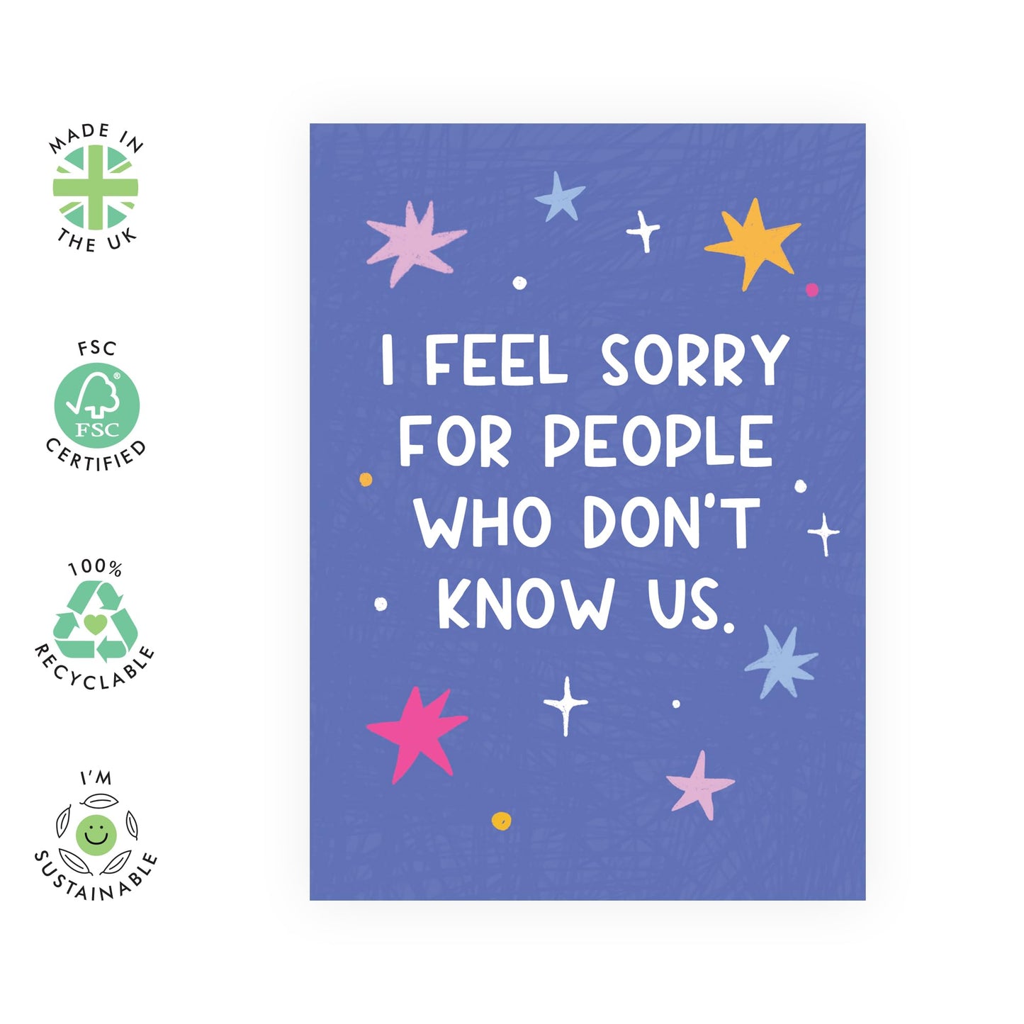 Birthday Card For Her Him - I Feel Sorry For People - Love Card Husband Wife - Valentines Day Card Girlfriend Boyfriend - Gift For Fiance - Anniversary Card Couple - Comes With Stickers By Central 23