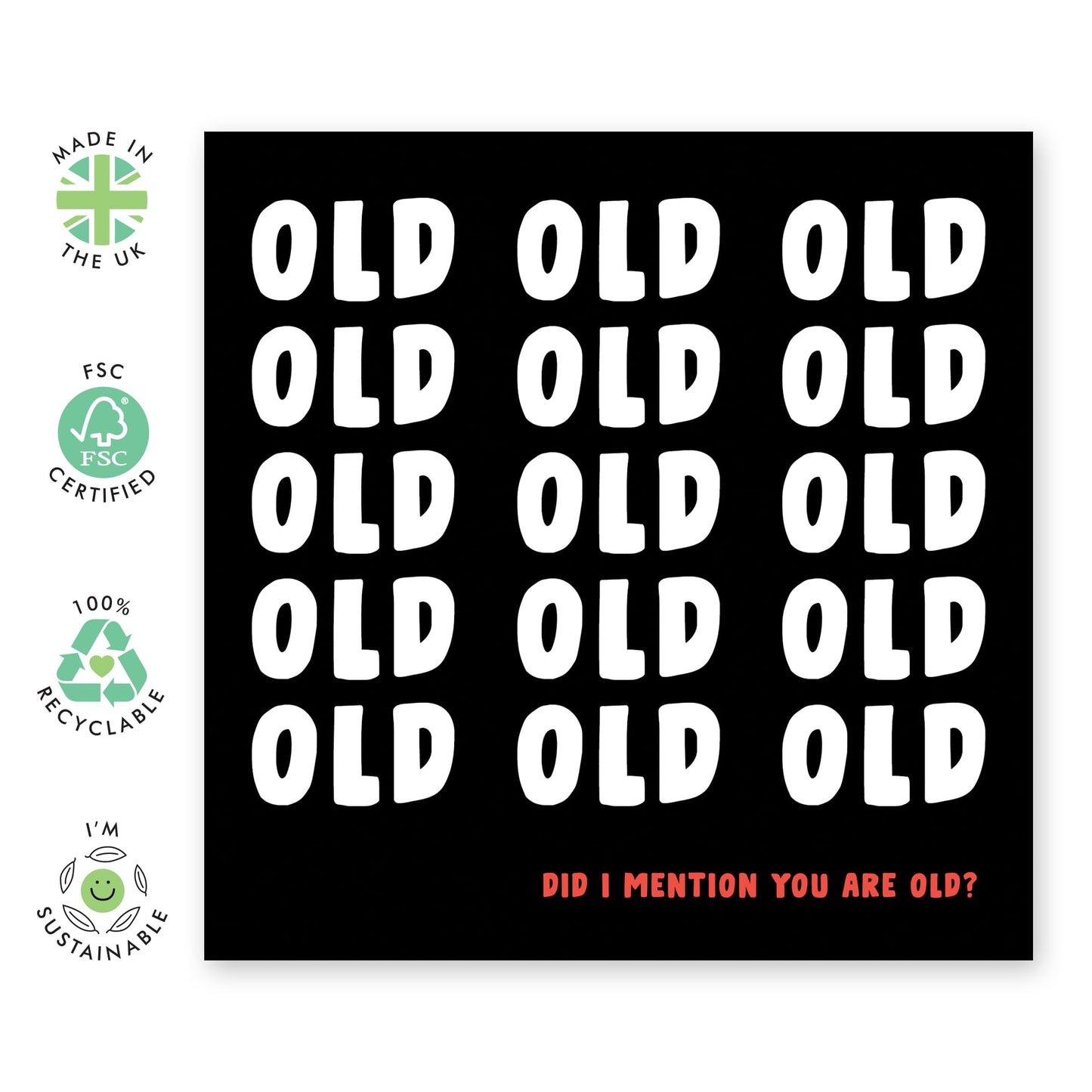 Birthday Cards For Him Her - Did I Mention You Are Old - Funny Greeting Cards From Husband - Birthday Cards For Wife Husband - Humorous Gift From Friend - Comes With Fun Stickers By Central 23
