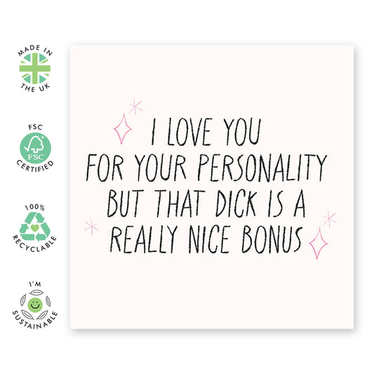 Boyfriend Anniversary Card - Husband Birthday Cards - Really Nice Bonus - Naughty Love Cards For Birthday Anniversary Valentines Day For Men - Comes With Stickers - By Central 23