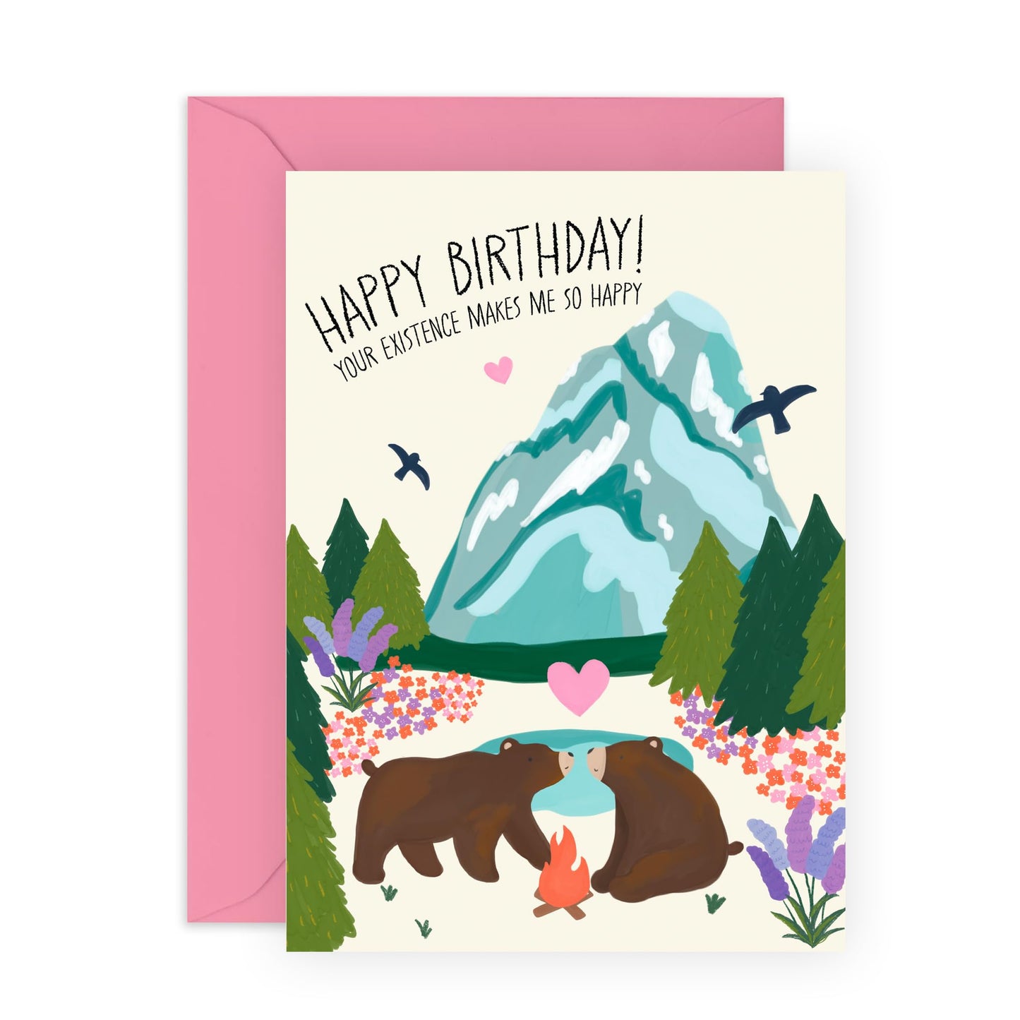Couples Birthday Card - Birthday Existence Makes Me So Happy - Greeting Cards For Partner - Birthday Card From Wife Husband - Gifts For Girlfriend Boyfriend - Comes With Fun Stickers By Central 23
