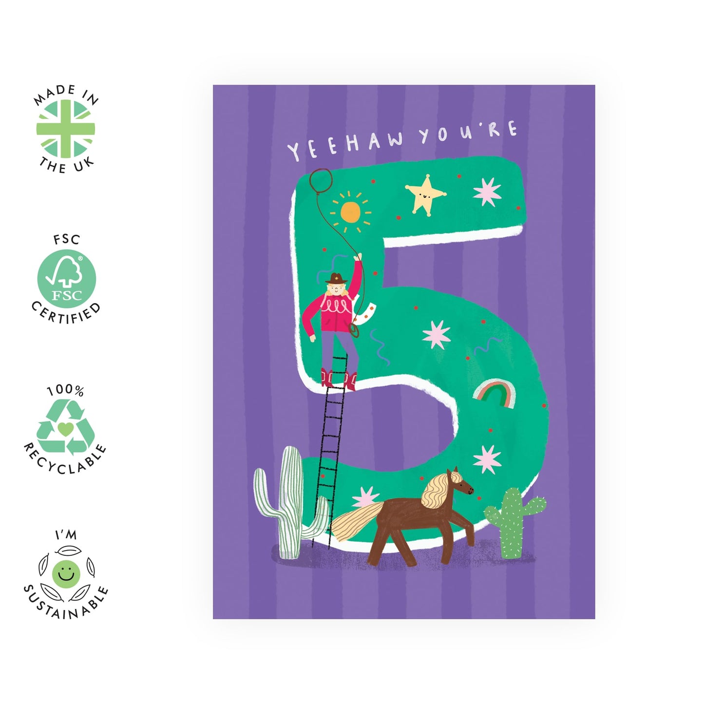Cowgirl Age Card