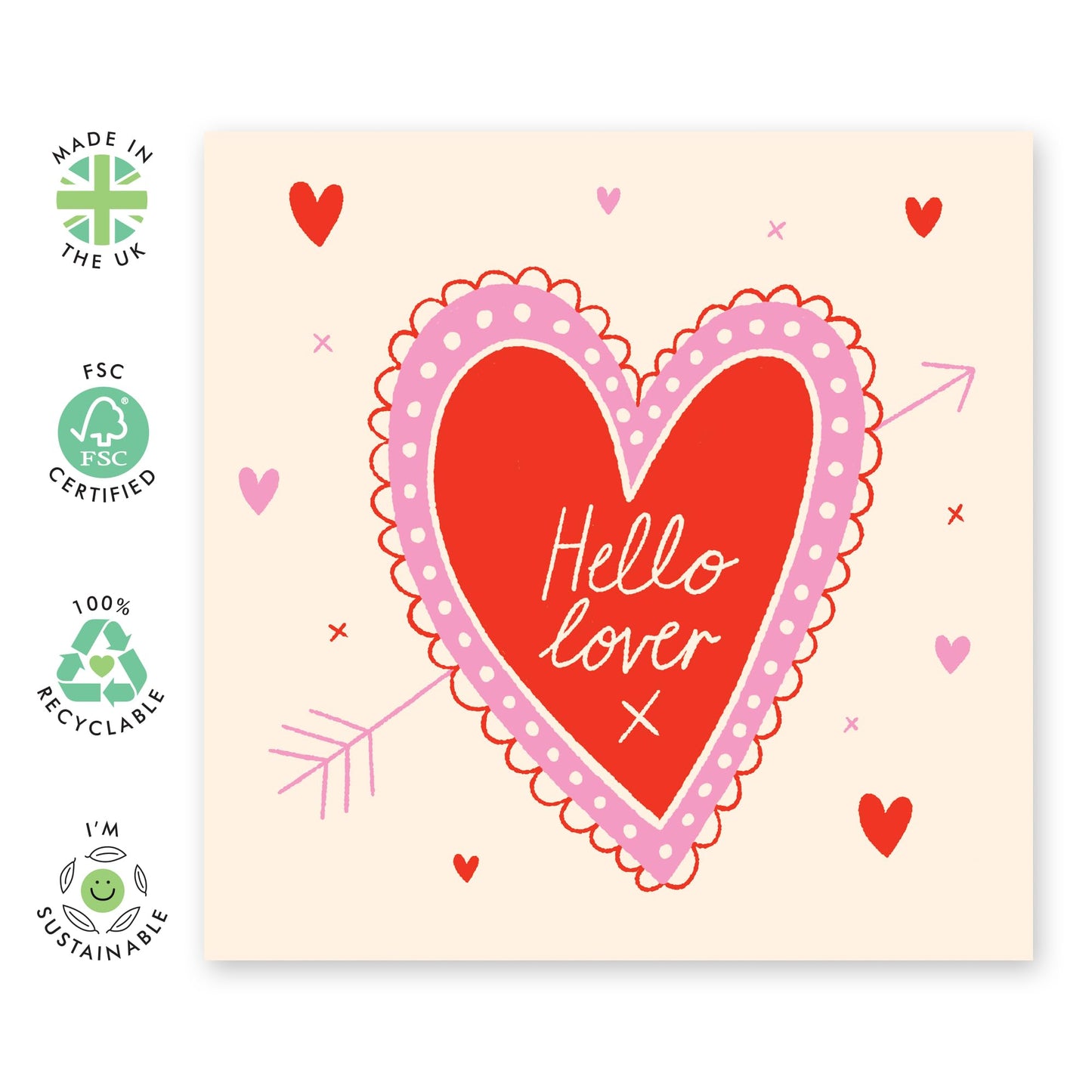 Anniversary Card For Couple - Hello Lover - Valentines Day Card Girlfriend Boyfriend - Greeting Cards For Fiance - Husband Wife - Comes With Fun Stickers By Central 23