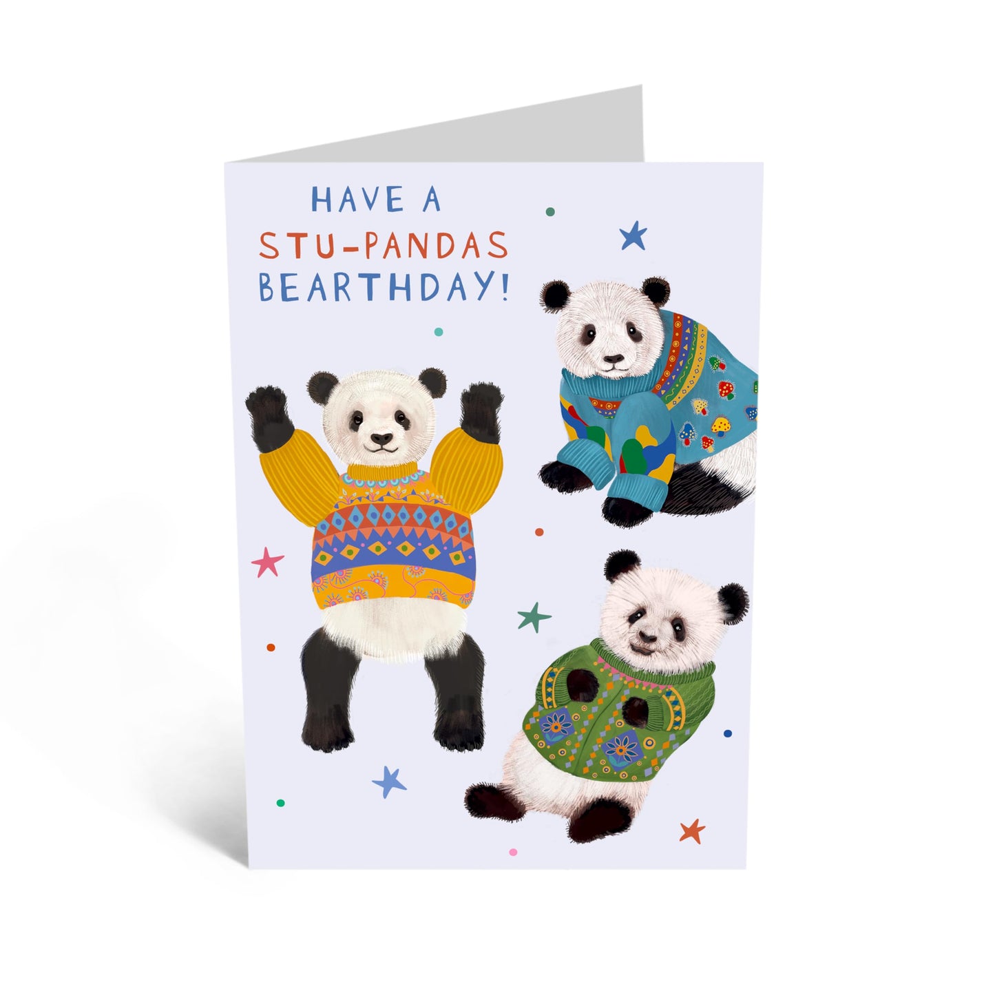 Birthday Greeting Card - 'PANDAS BIRTHDAY' - Perfect for Celebrating with Cuteness and Joy - Ideal for Panda Lovers Ready to Celebrate Their Special Day - Comes With Stickers By Central 23