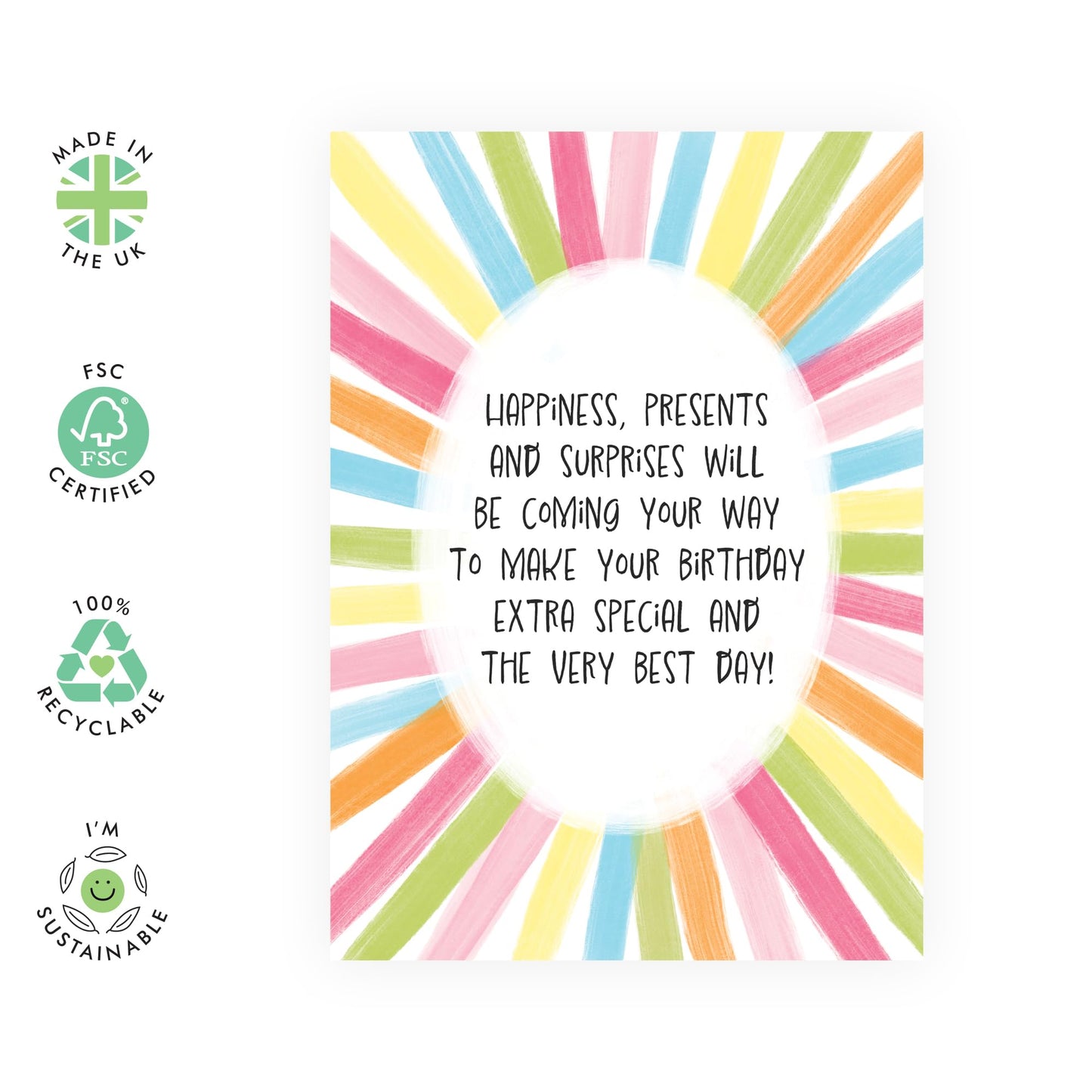 Birthday Greeting Cards With Poem - Thoughtful Short Message - Happy Birthday Card For Her Him Men Women - Gifts For Mom Dad Daughter Sister Best Friends - Comes With Cute Stickers By Central 23