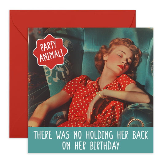 Birthday Card - 'PARTY ANIMAL BIRTHDAY' - Perfect for Celebrating with a Fun Twist & Playful Design - Ideal for Adding a Touch of Excitement and Joy to Any Birthday - Comes With Stickers By Central 23
