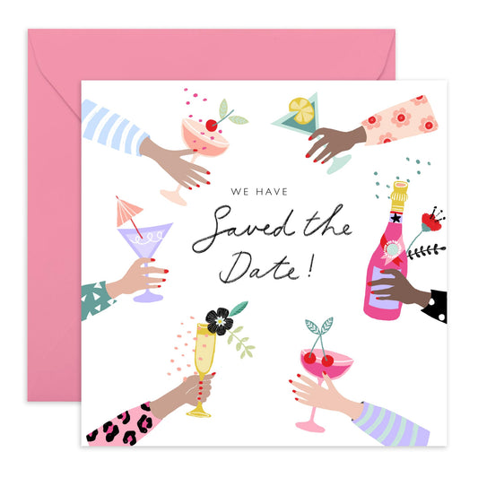 Wedding Acceptance Card Entourage - Drinks Saved The Date - Wedding Reply Card Guest - Wedding Invitations Groom Bride - Rsvp Reply Card Bridesmaid Groomsman - Comes With Fun Stickers By Central 23