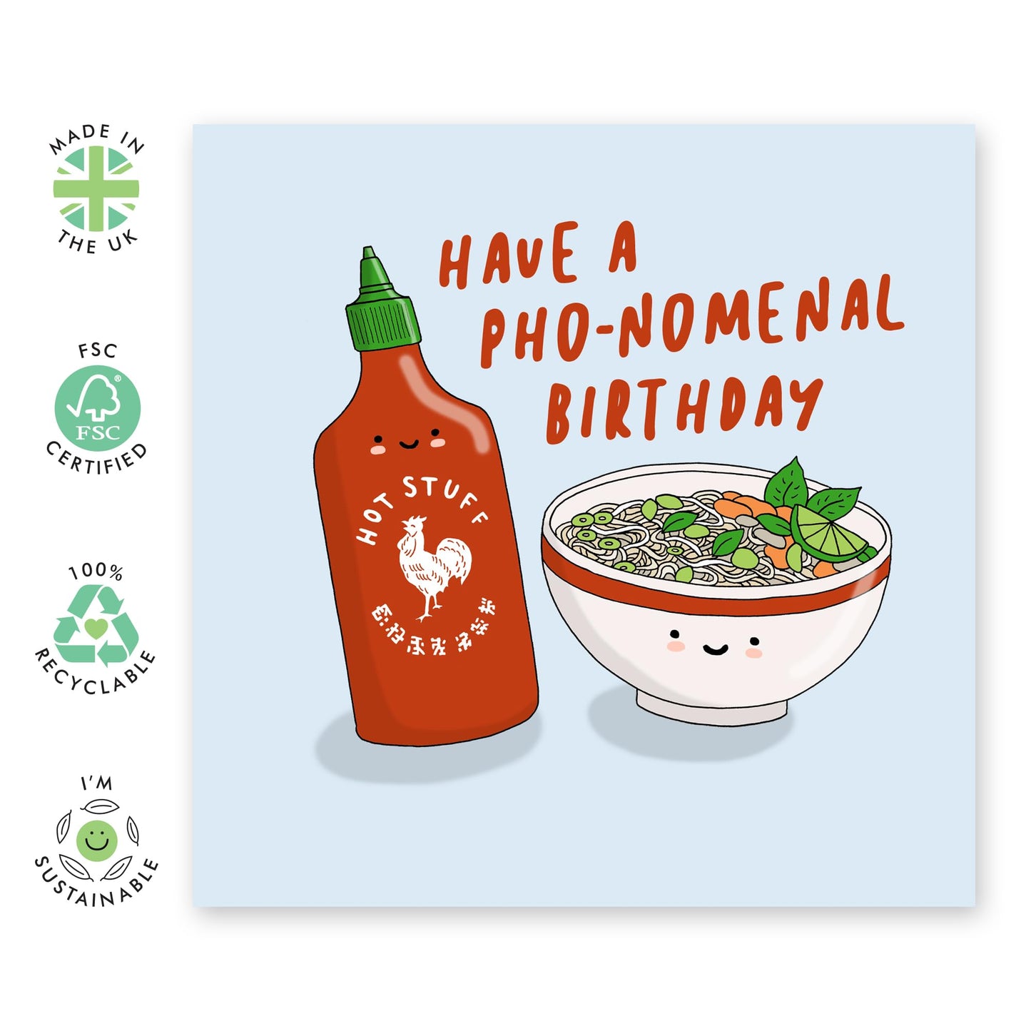 Happy Birthday Card For Men Women - Have A Pho-nomenal Birthday - Humorous Birthday Cards For Girlfriend Boyfriend Fiancé - Female Birthday - Comes With Stickers By Central 23