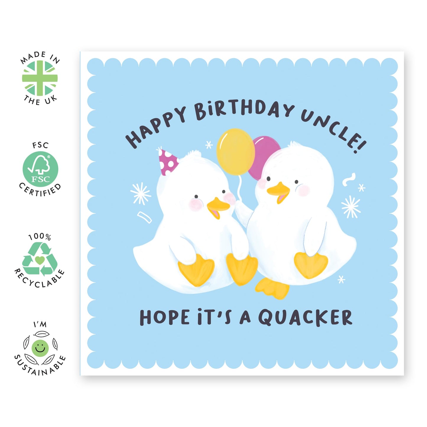 Birthday Card For Mum - Have A Quacker Mum - Animal Birthday Card - Pretty Greeting Cards For Mummy - Birthday Card For Mother From Son Daughter - Comes With Fun Stickers - By Central 23