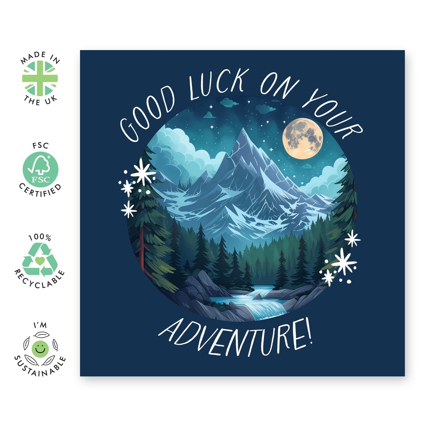 Good Luck Leaving Card - 'New Adventure Circle' - Presents for Coworkers, Colleagues, Officemates, Buddies, Friend, Boss, Employee - See You Around - Comes with Fun Stickers