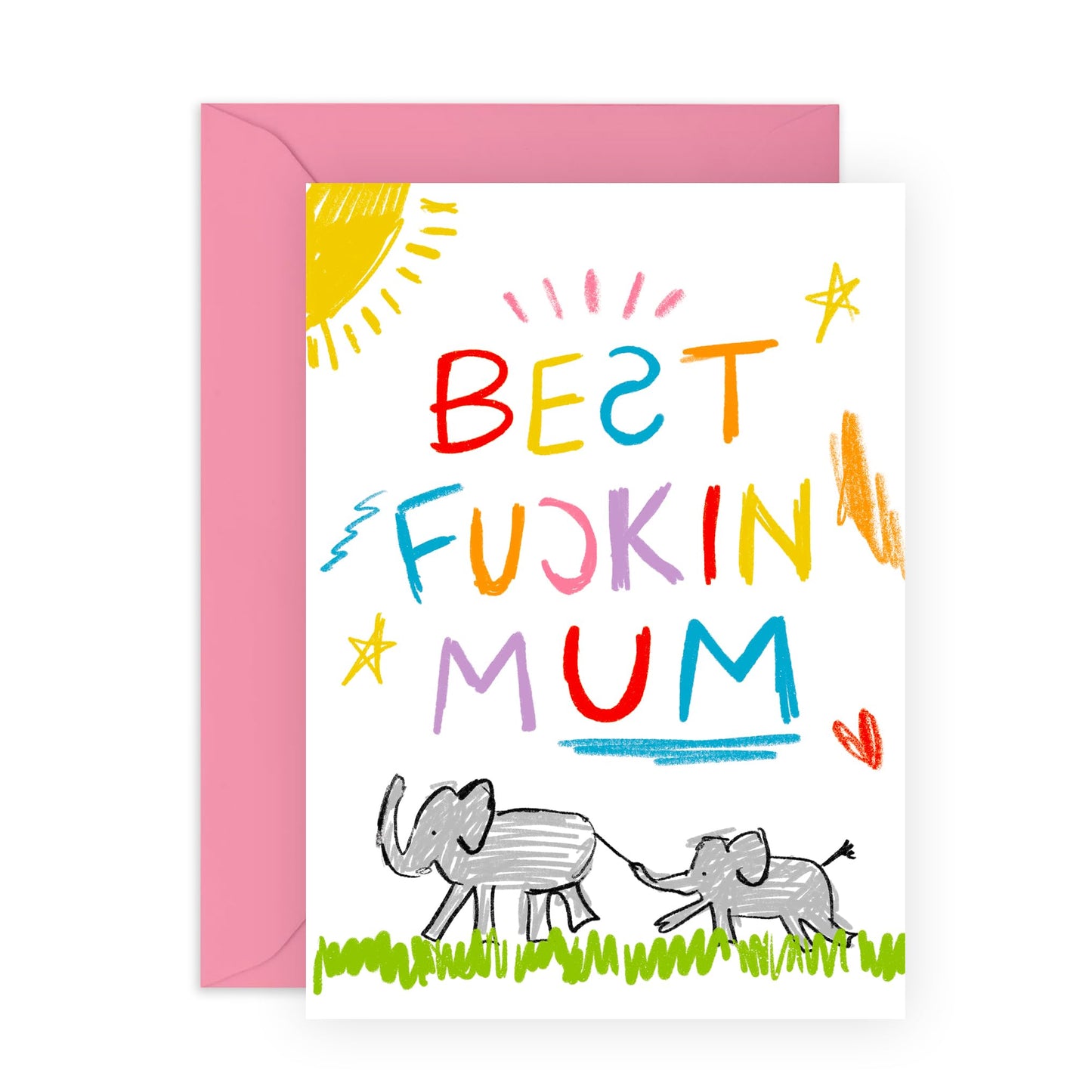 Mum's Appreciation Birthday Card - F*ing Mum - Humorous Mother's Day Card - Gifts for Her, Ma, Mama, Mummy, Mam, Parent, Women, Girls, Family - Thank You from Son or Daughter - Comes With Fun Stickers