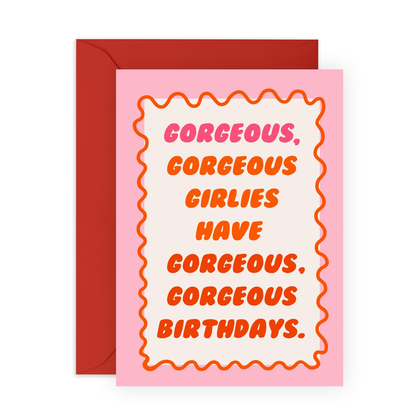 Birthday Cards For Women - Gorgeous Gorgeous Girls - Wife Birthday Card - For Mum Girlfriend Best Friend - Rude Funny Gifts For Her - Comes With Fun Stickers By Central 23