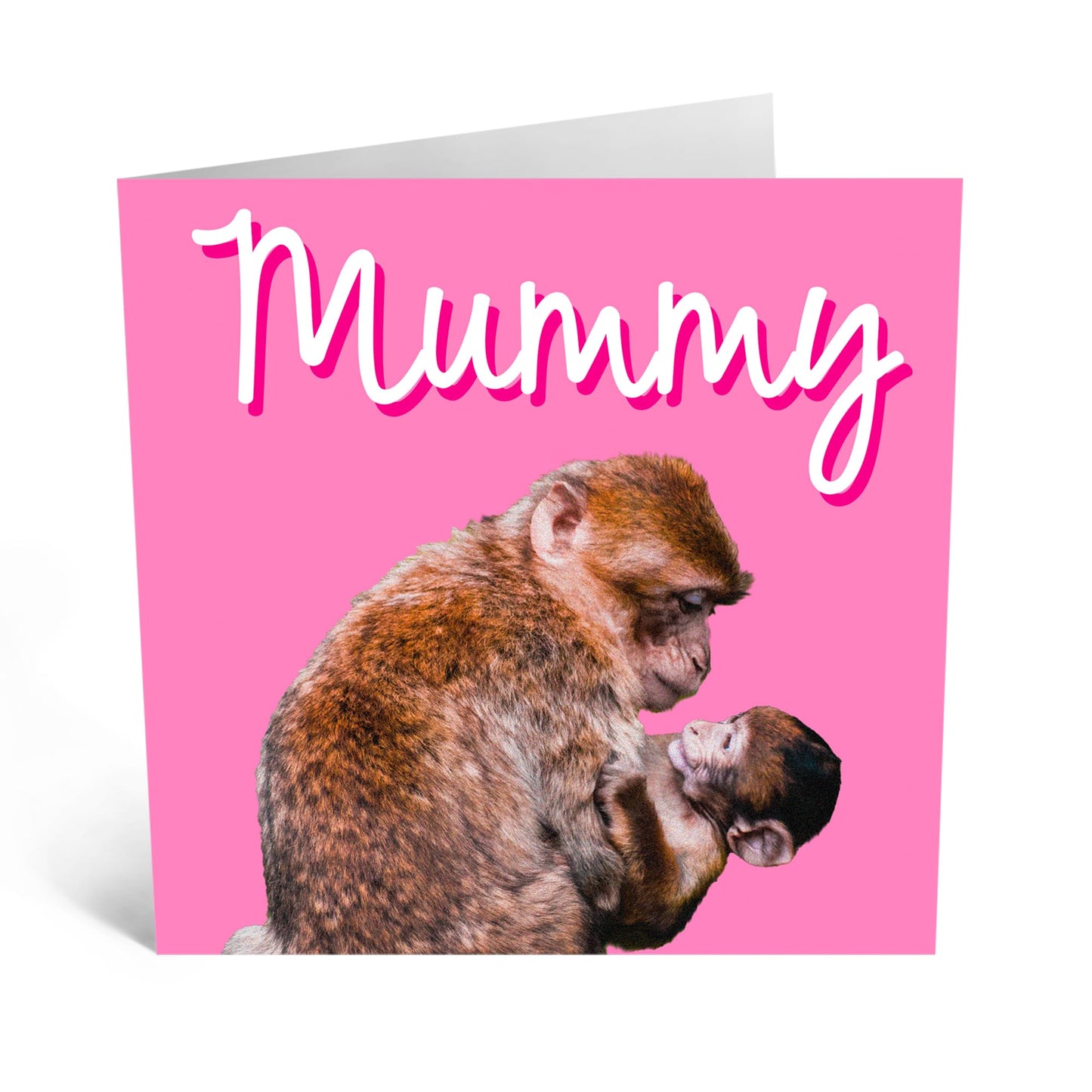 Cute Greeting Card for Her - 'MUMMY MONKEYS' - Birthday Cards for Mum, Mama, Mam, Ma, Women - Gifts from Son Daughter Husband - Fun Mothers Day Card Ideas - Comes With Stickers