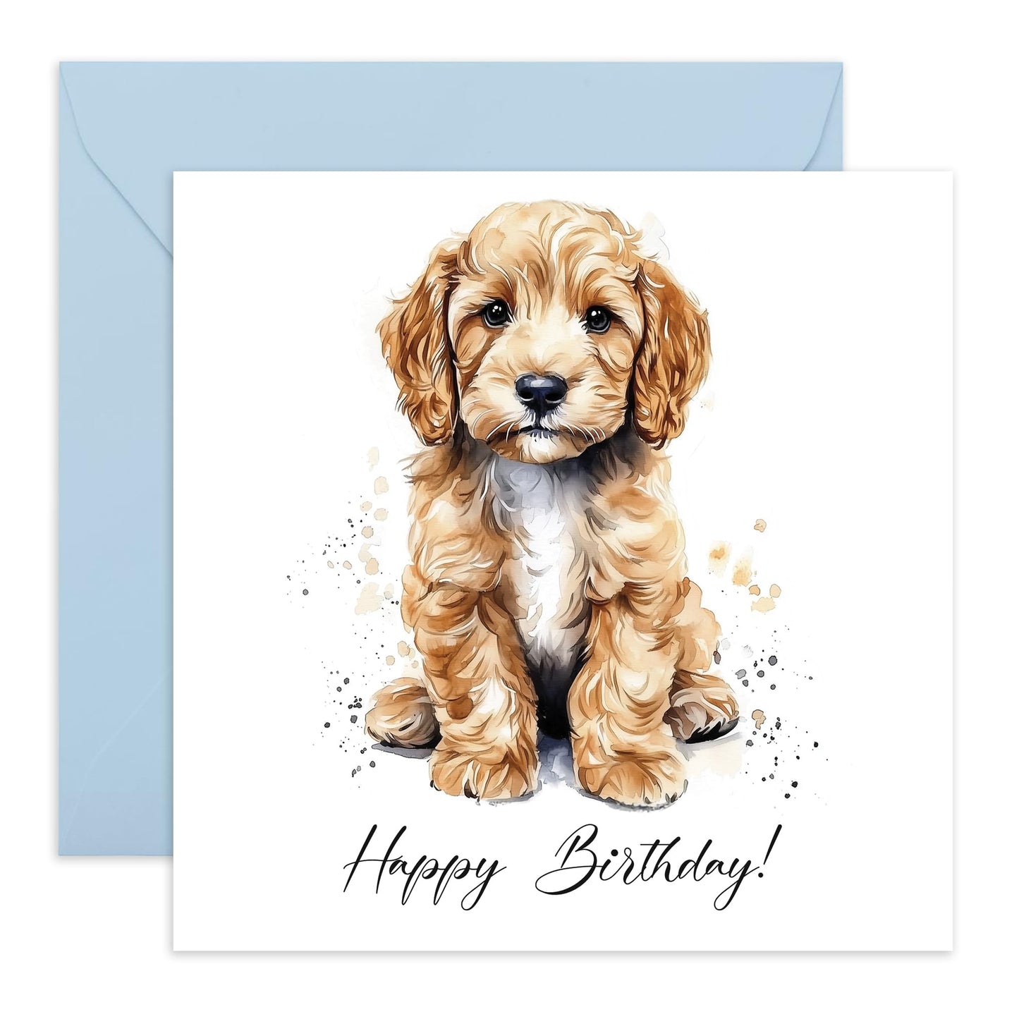 Puppy Birthday Card - 'Happy Birthday Dog' - Gifts for Dog Lovers, Fur Mum and Dad, Best Friends, Besties, BFF,Girlfriends, Sister - Adorable Pet - Comes with Fun Stickers