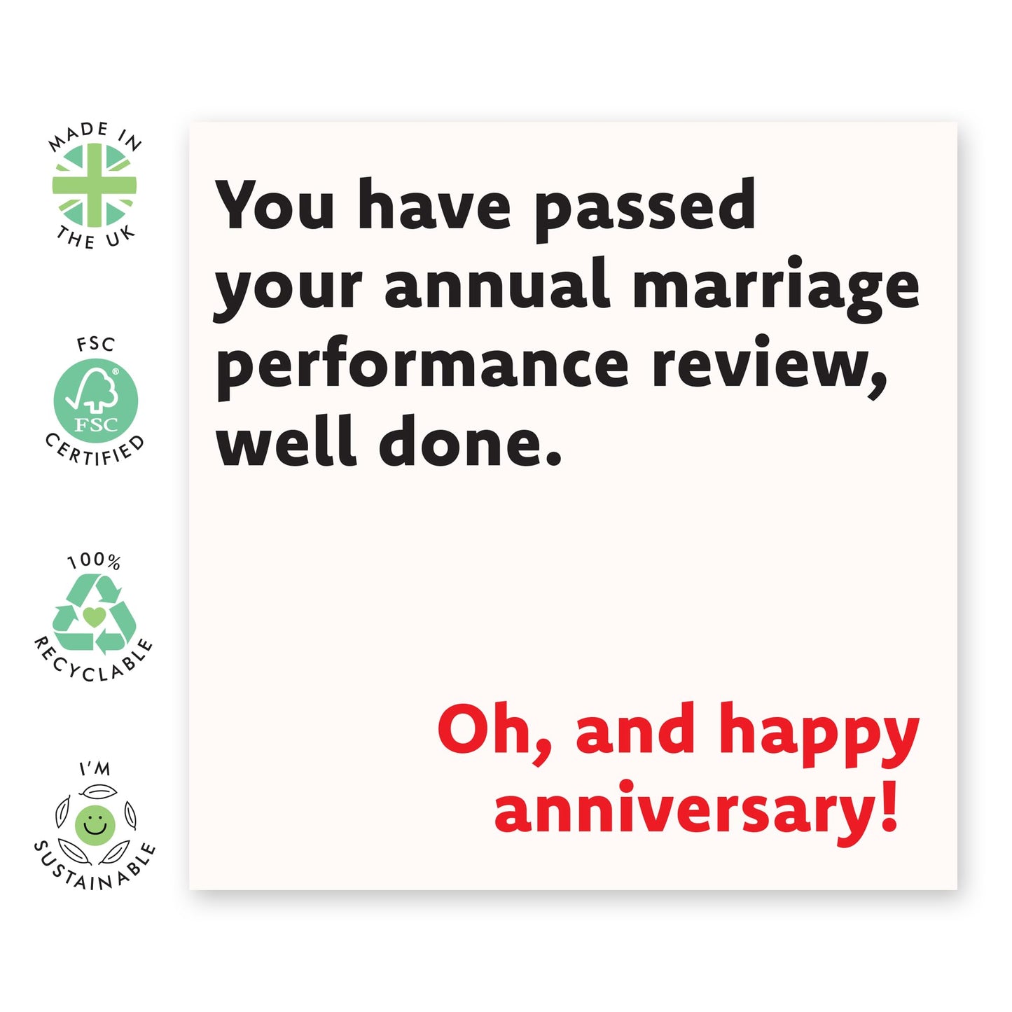 Sweet Anniversary Card Joke - 'Marriage Anniversary' - Romantic Gifts for Wife, Husband, Girlfriend, Boyfriend, Him, Her, Partner, Married Couples - Valentines Day - Comes with Fun Stickers