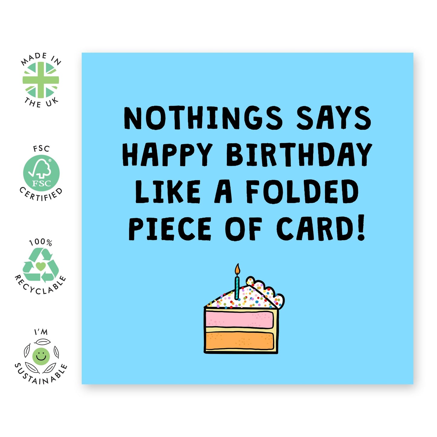 Unique Birthday Card - 'BIRTHDAY FOLDED CARD' - Perfect for Adding a Distinctive and Stylish Touch to Birthday Celebrations - Ideal for Him, Her, Friends, Family - Comes With Stickers By Central 23
