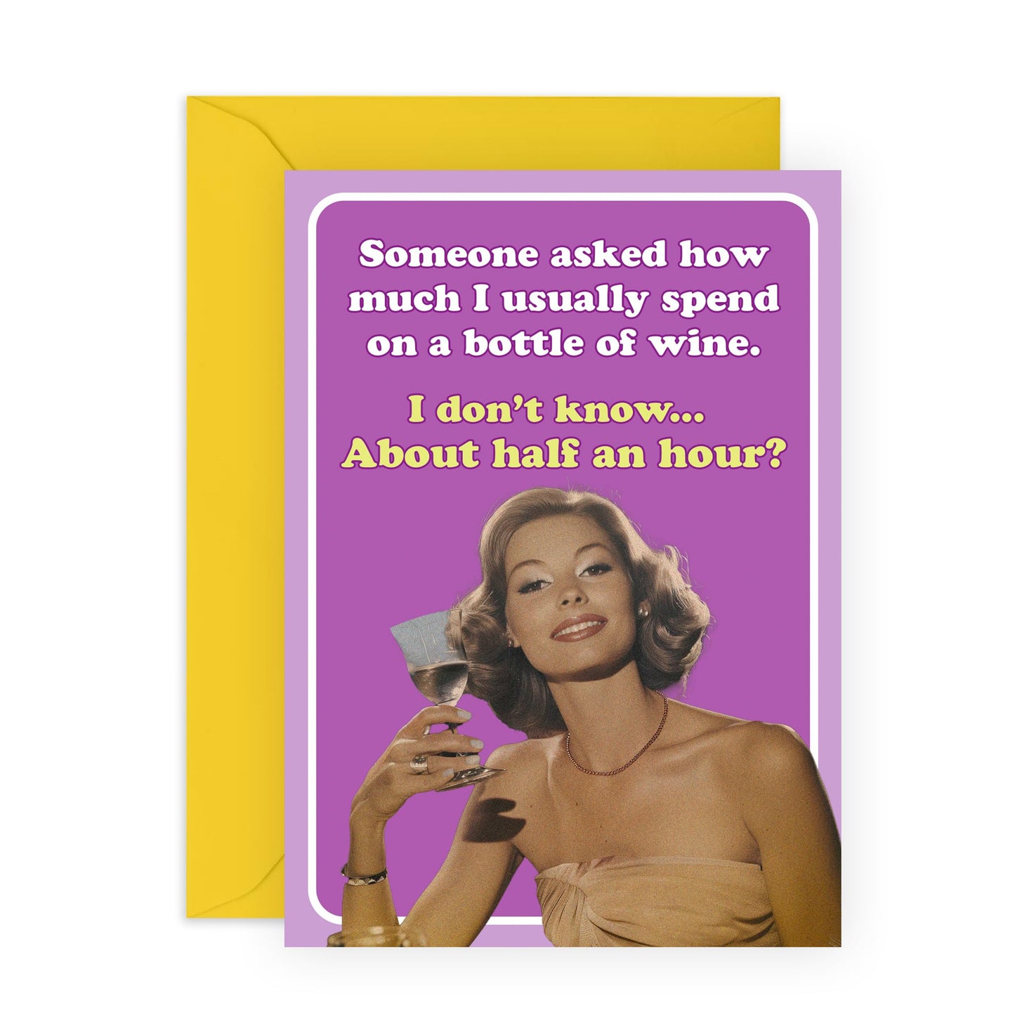 Birthday Cards For Ladies - How Long On A Bottle Of Wine - Women Birthday Gifts - Gifts For Sister Friend Mum Women - Best Friend Birthday Card - Comes With Fun Stickers By Central 23