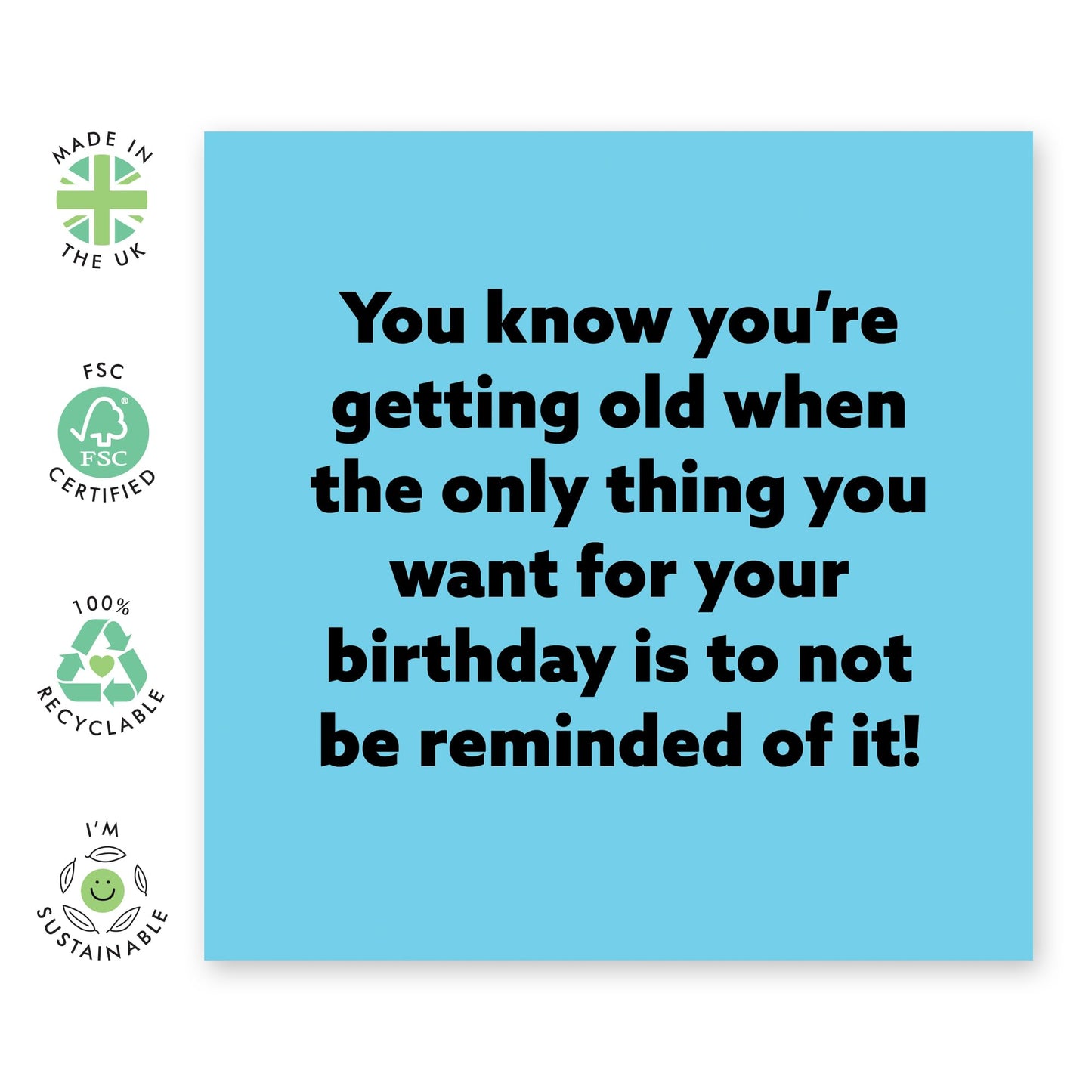 Signs of Aging Birthday Card - 'Not To Be Reminded of Birthday' - Gifts for Friends, Cousin, Colleagues, Co-Workers, Him, Guys, Officemates, Cousin, Buddies - Getting Old - Comes with Fun Stickers