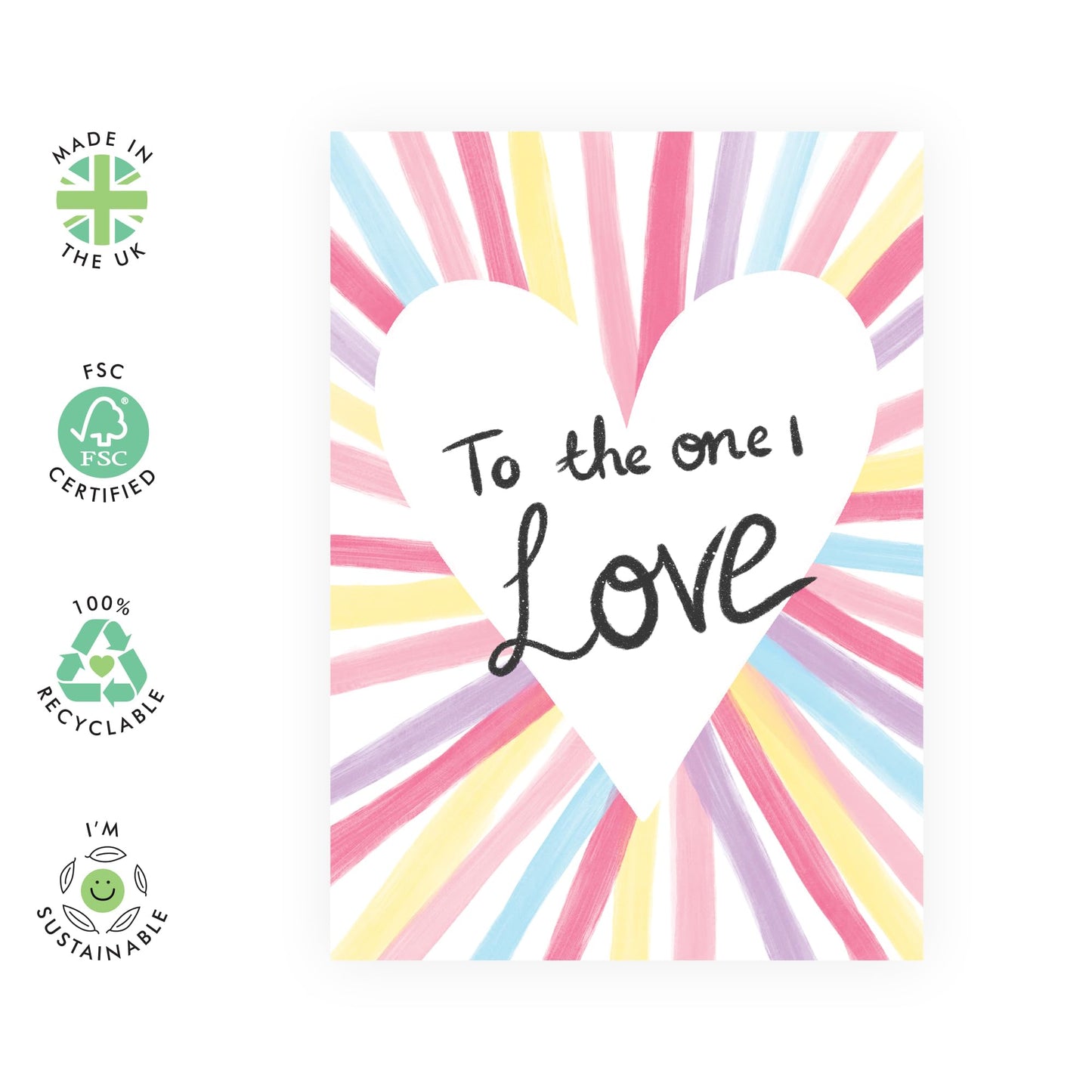 Love Cards For Her Him - To The One I Love - Romantic Anniversary Card For Wife - Girlfriend Birthday Card - I Love You Gift For Special Friends - Comes With Stickers By Central 23