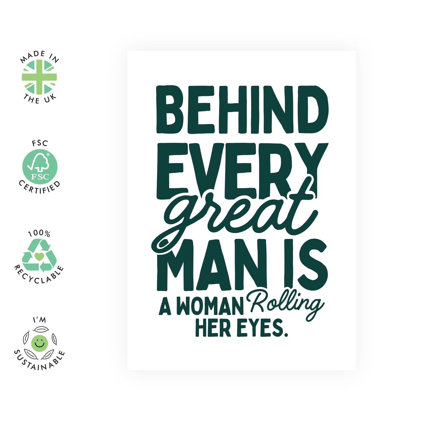 Hilarious Birthday Card for Couples - 'Woman Rolling Eyes' - Jokes for Wife, Friends, Mum, Dad, Colleagues, Co-workers, Cousin, Uncle, Auntie - Women - Comes with Fun Stickers